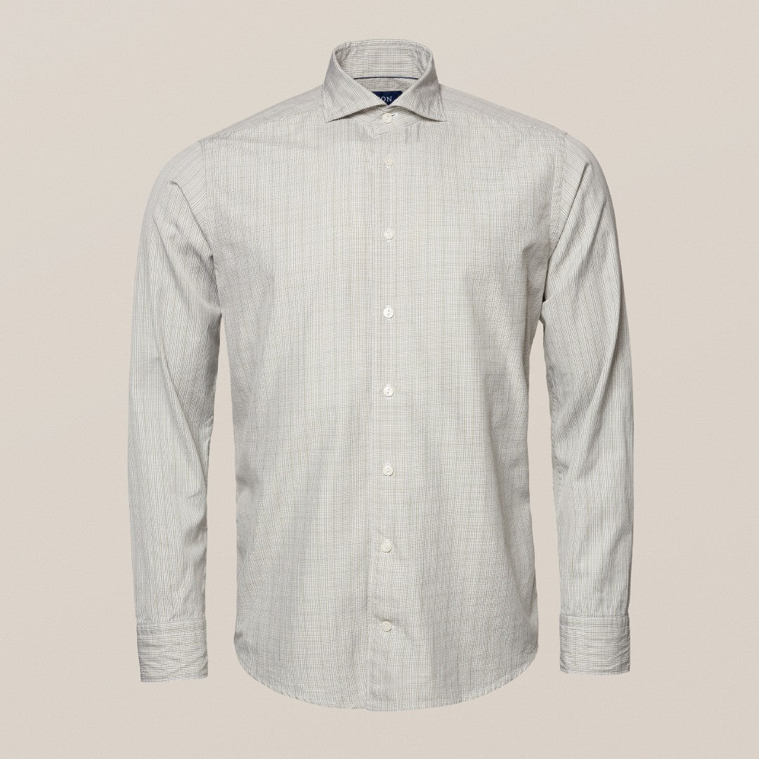 Eton Slim Fit Check Shirt Light Green-MALFORD OF LONDON SAVILE ROW MENSWEAR OUTLET