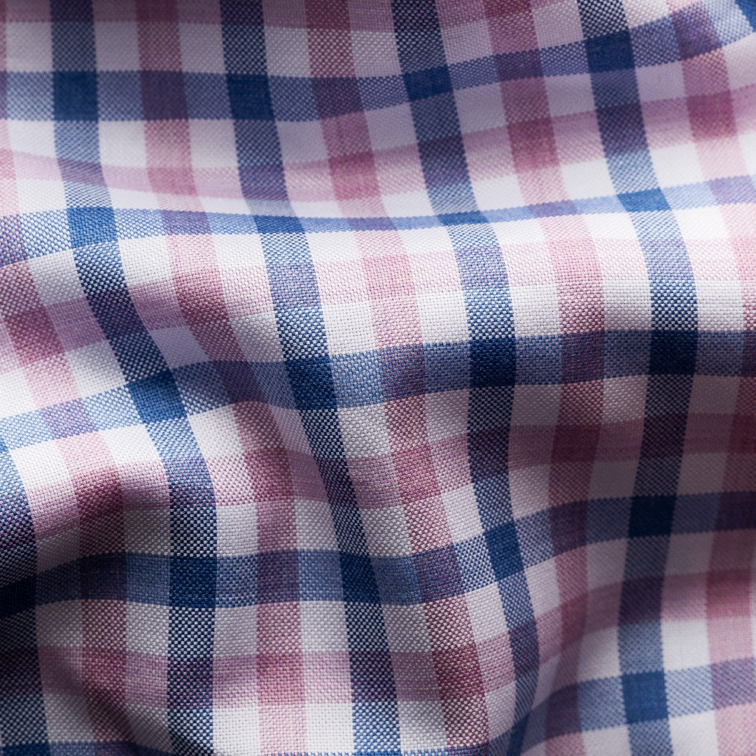 Eton Slim Fit Check Shirt Pink-MALFORD OF LONDON SAVILE ROW MENSWEAR OUTLET