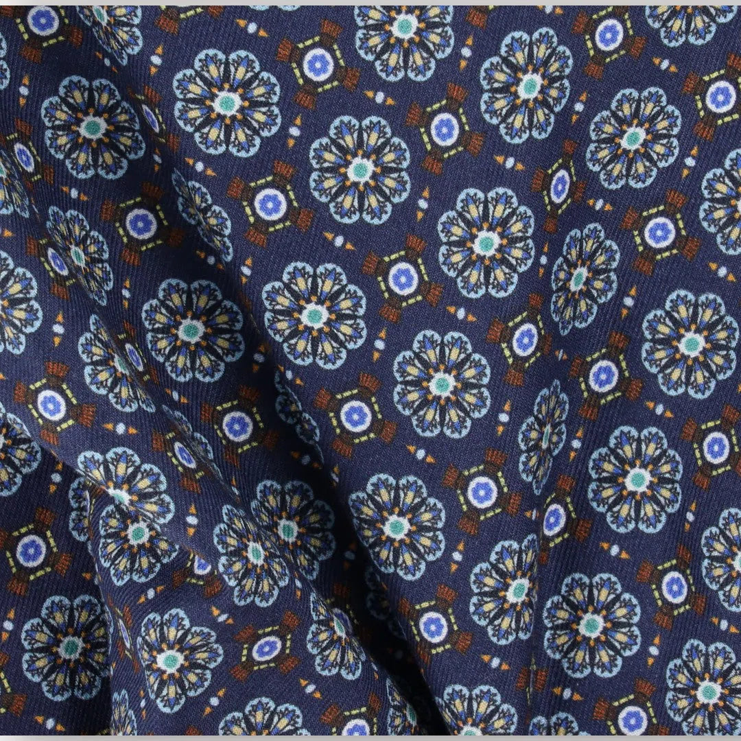 Eton Slim Fit Kaleidoscope Shirt Navy Blue-MALFORD OF LONDON SAVILE ROW MENSWEAR OUTLET