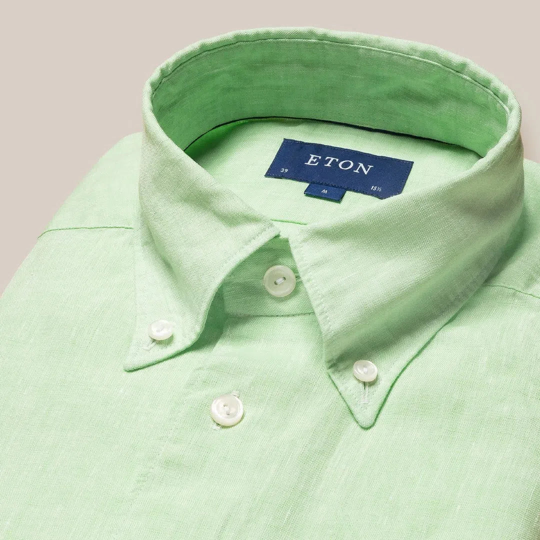 Eton Slim Fit Malange Shirt Light Green-MALFORD OF LONDON SAVILE ROW MENSWEAR OUTLET