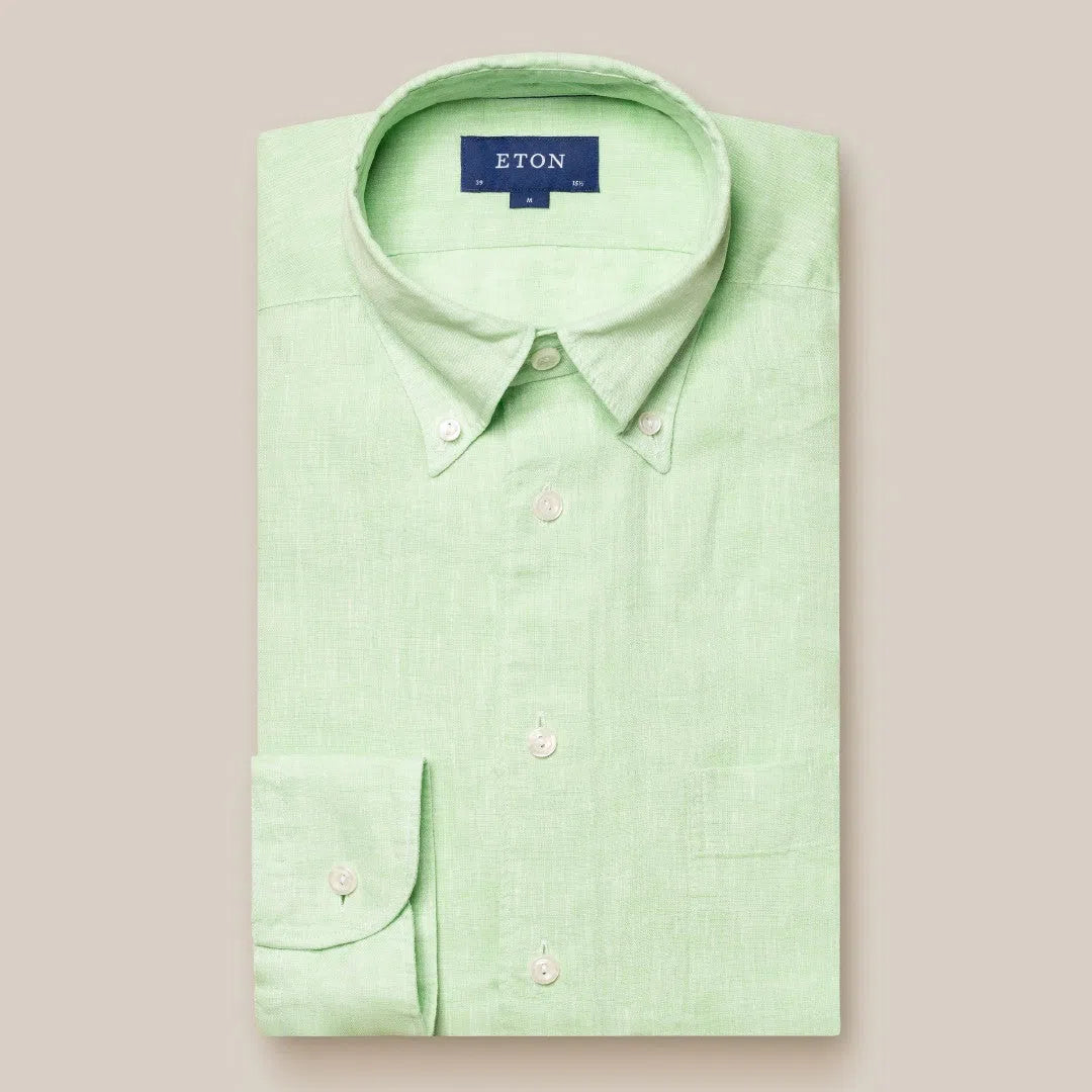 Eton Slim Fit Malange Shirt Light Green-MALFORD OF LONDON SAVILE ROW MENSWEAR OUTLET