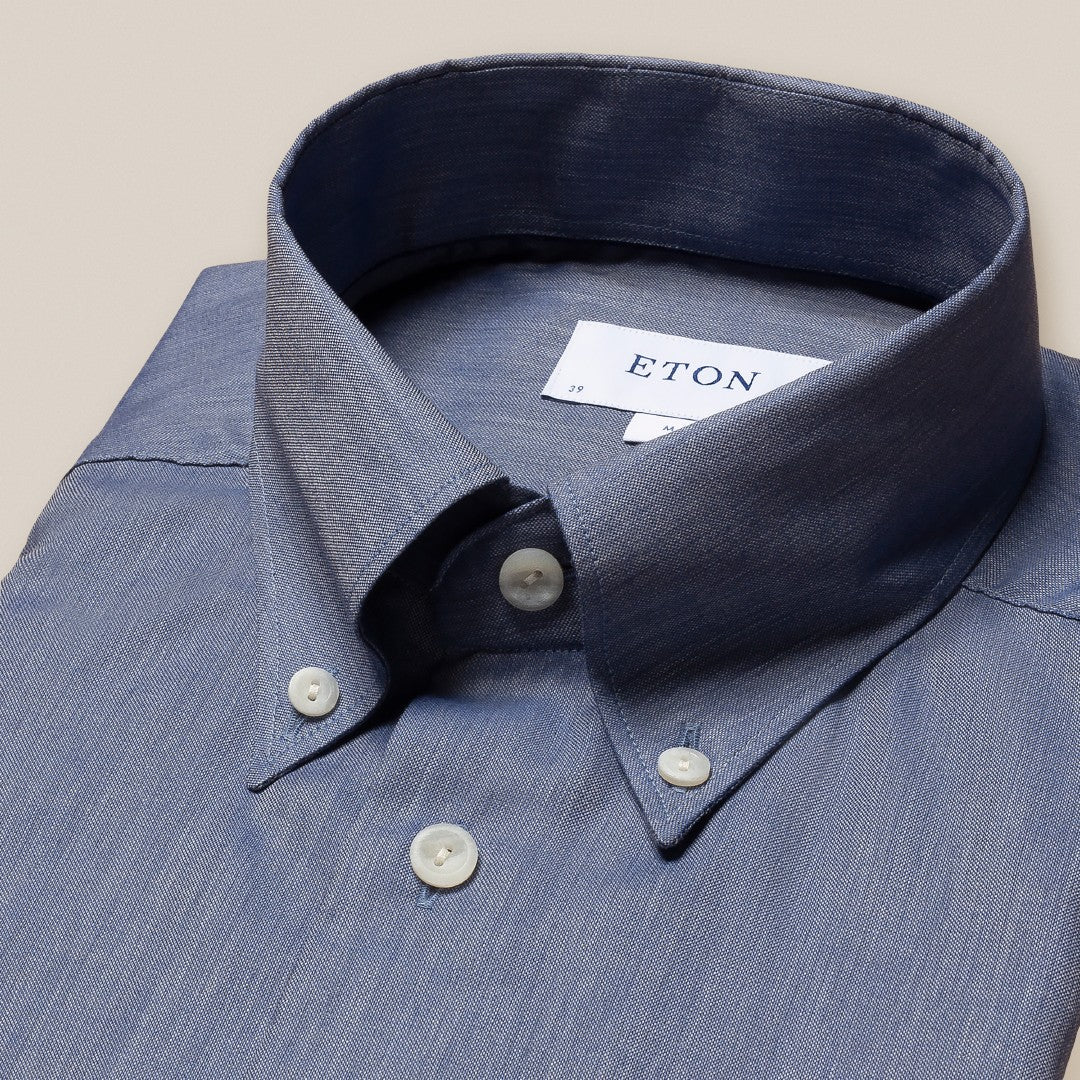 Eton Slim Fit Oxford Shirt Mid Purple-MALFORD OF LONDON SAVILE ROW MENSWEAR OUTLET