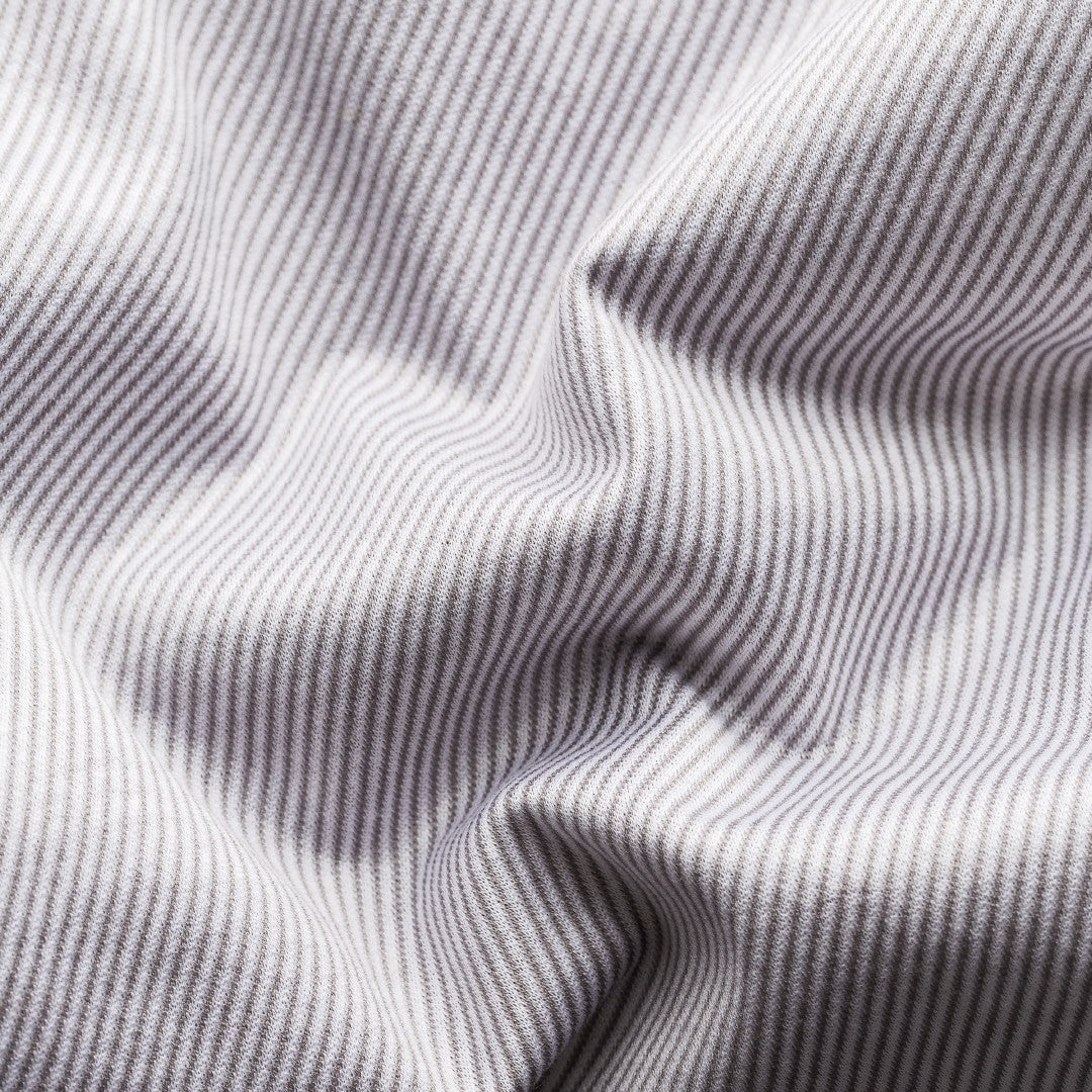 Eton Slim Fit Striped Shirt Light Grey-MALFORD OF LONDON SAVILE ROW MENSWEAR OUTLET