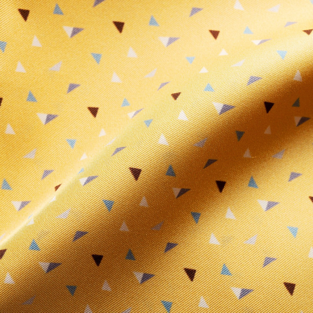 Eton Slim Fit Triangle Confetti Shirt Yellow-MALFORD OF LONDON SAVILE ROW MENSWEAR OUTLET