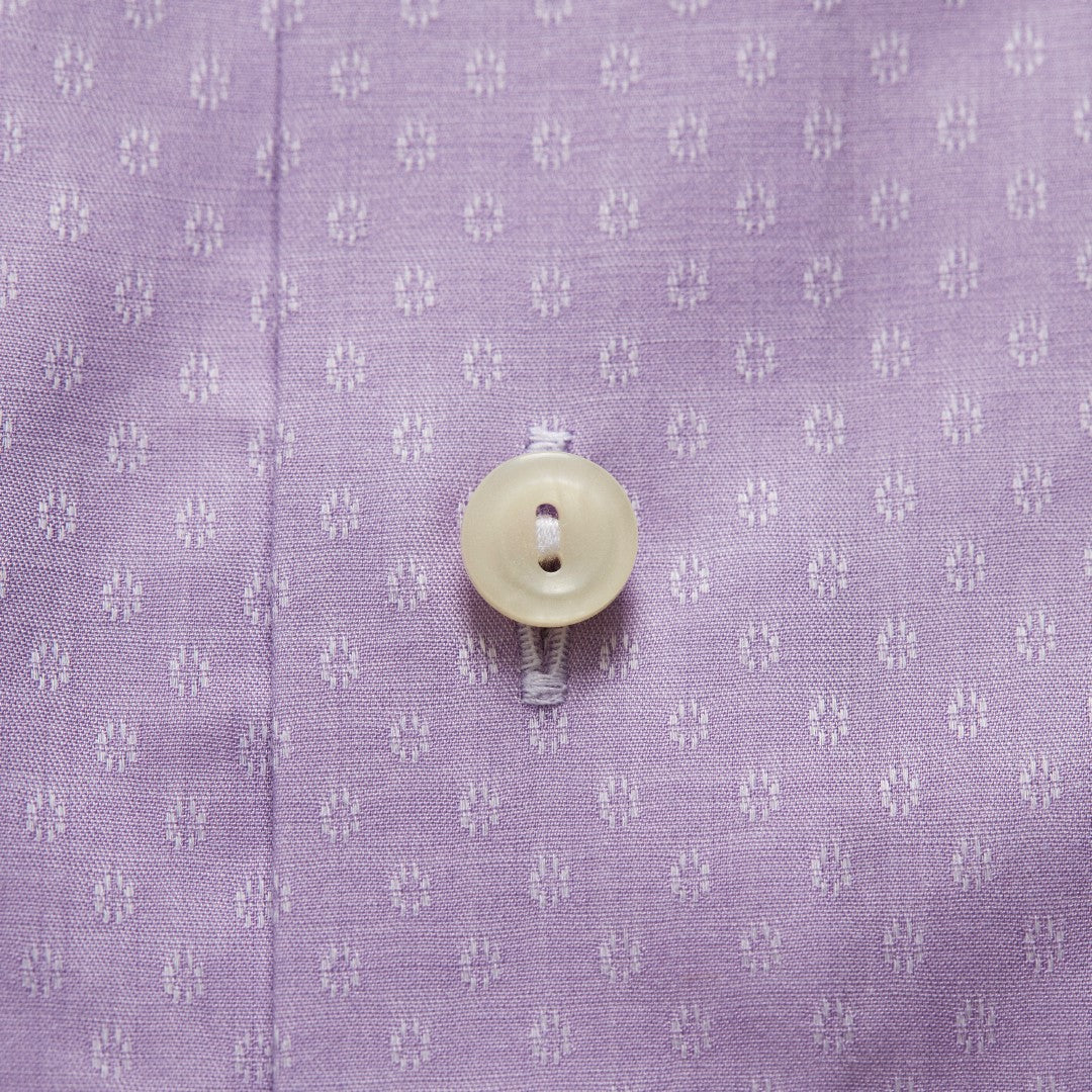 Eton Super Slim Fit Floral Weave Shirt Light Purple-MALFORD OF LONDON SAVILE ROW MENSWEAR OUTLET