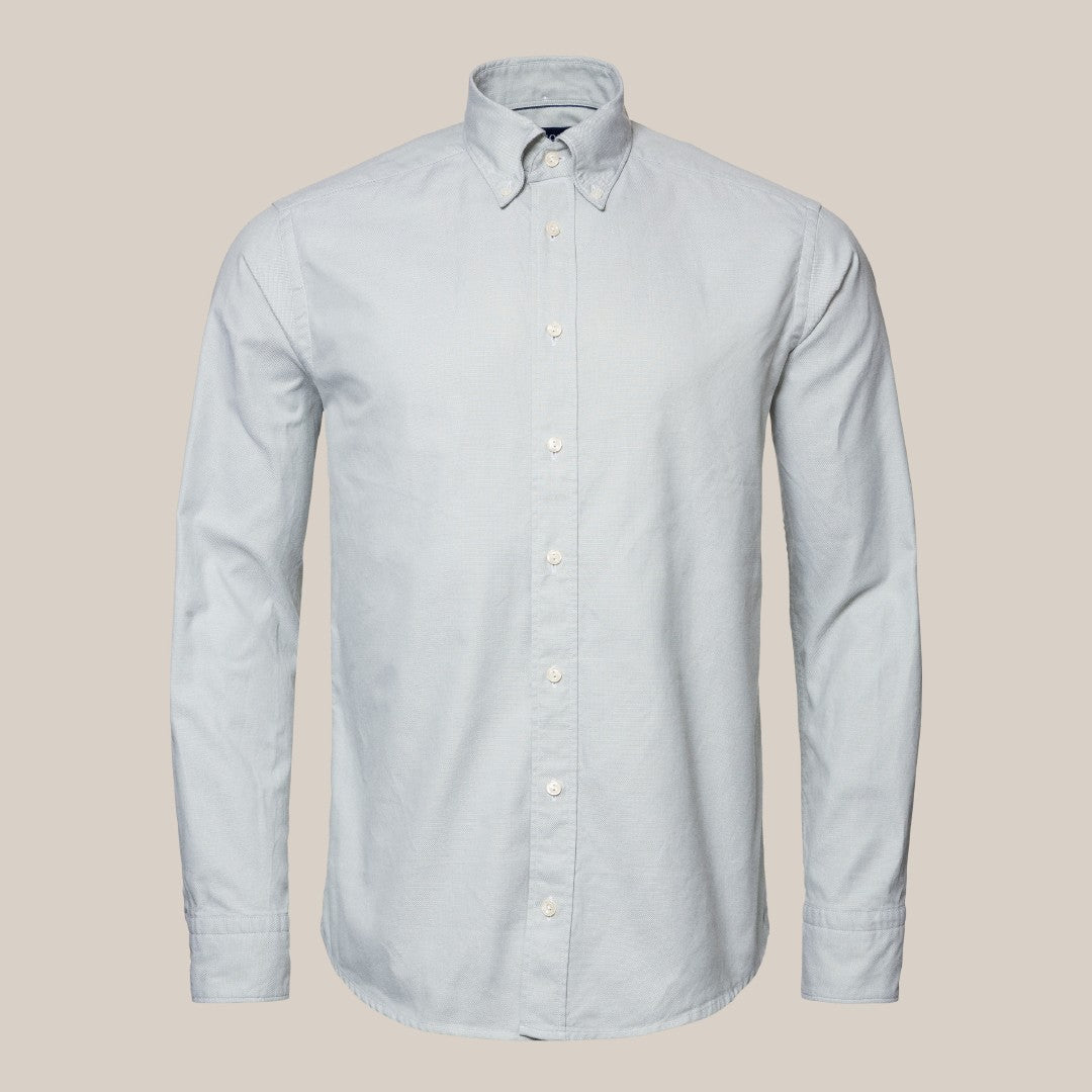 Eton Utility Fit Textured Weave Shirt Light Green-MALFORD OF LONDON SAVILE ROW MENSWEAR OUTLET