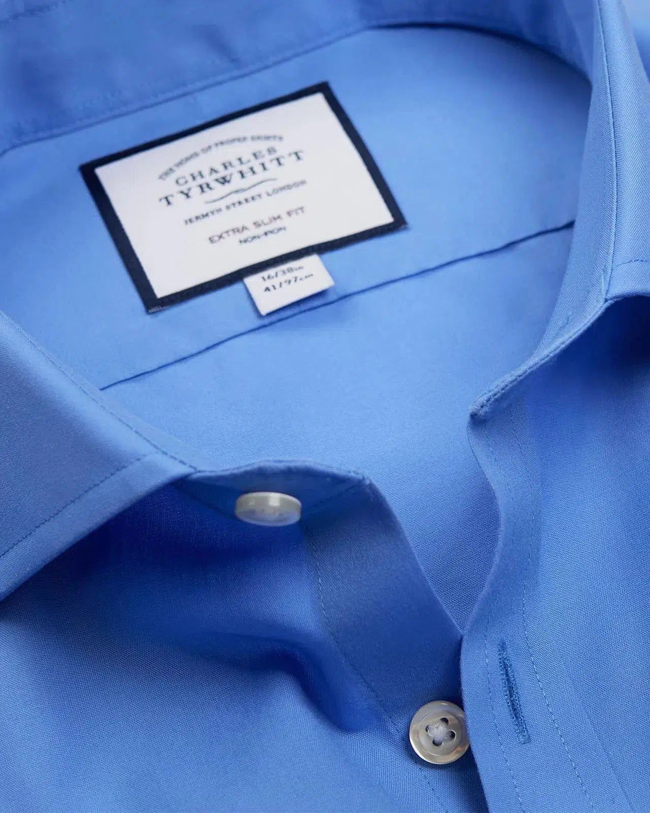 Extra Slim Fit Blue Shirt-MALFORD OF LONDON SAVILE ROW MENSWEAR OUTLET