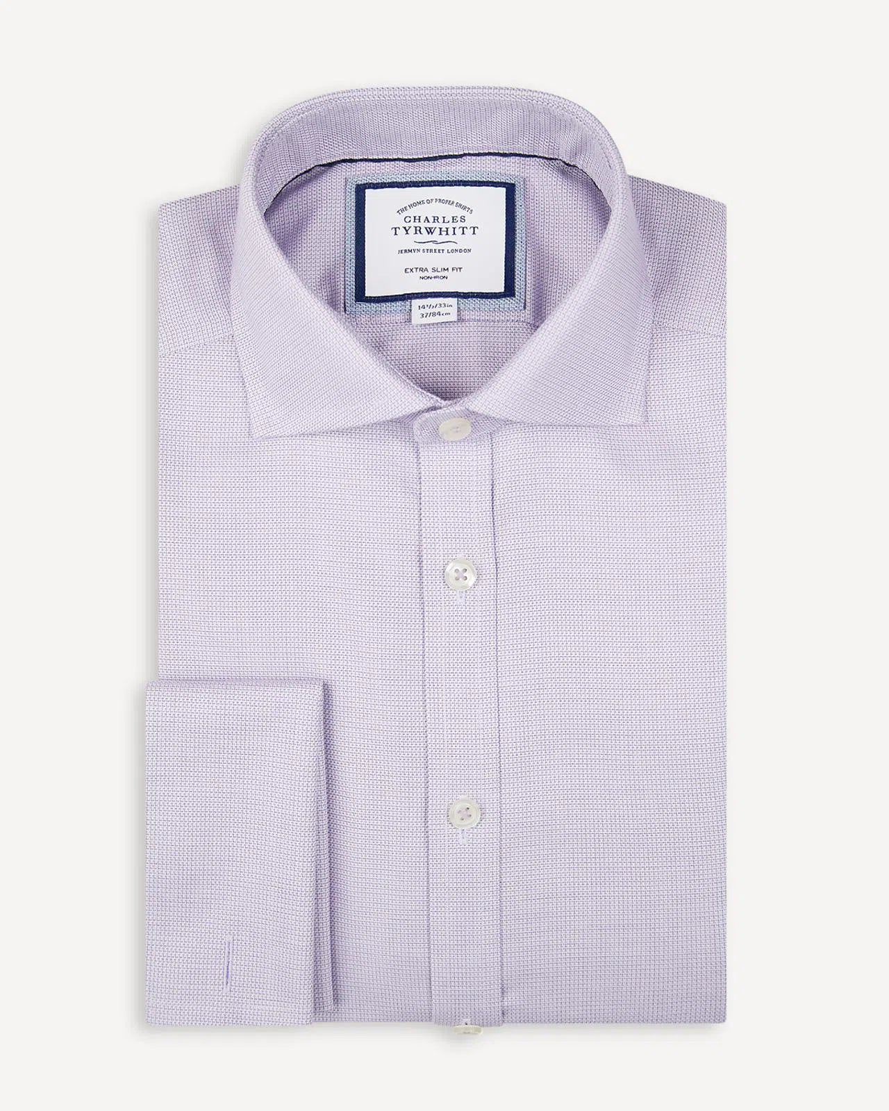 Extra Slim Fit Mauve Richmond Weave Shirt-MALFORD OF LONDON SAVILE ROW MENSWEAR OUTLET