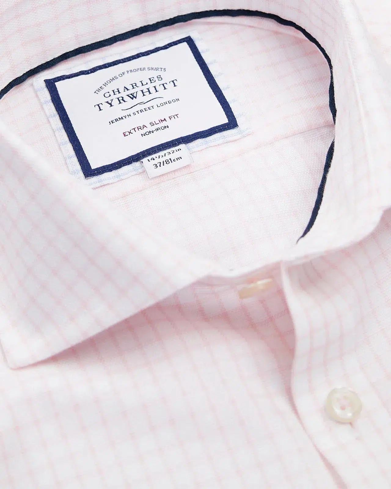 Extra Slim Fit Pink Regent Weave Check Shirt-MALFORD OF LONDON SAVILE ROW MENSWEAR OUTLET