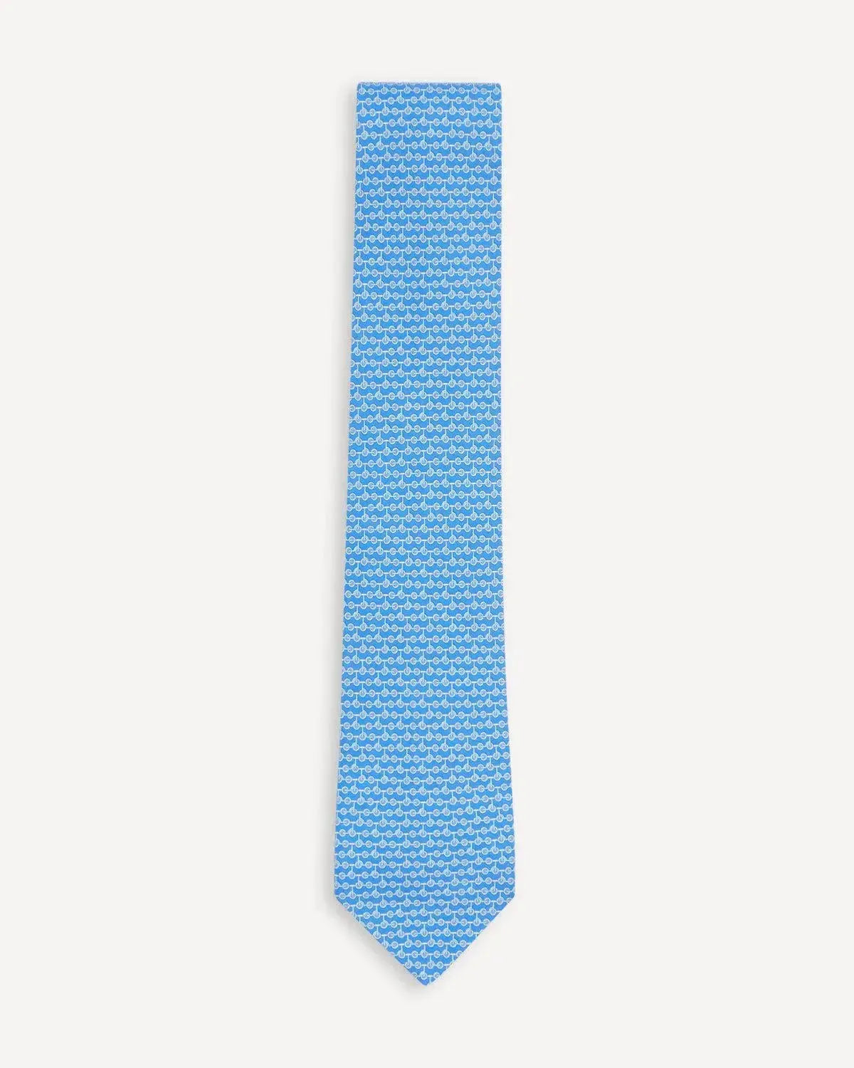 Ferragamo Printed Silk Tie - Sky Trike Design-MALFORD OF LONDON SAVILE ROW MENSWEAR OUTLET