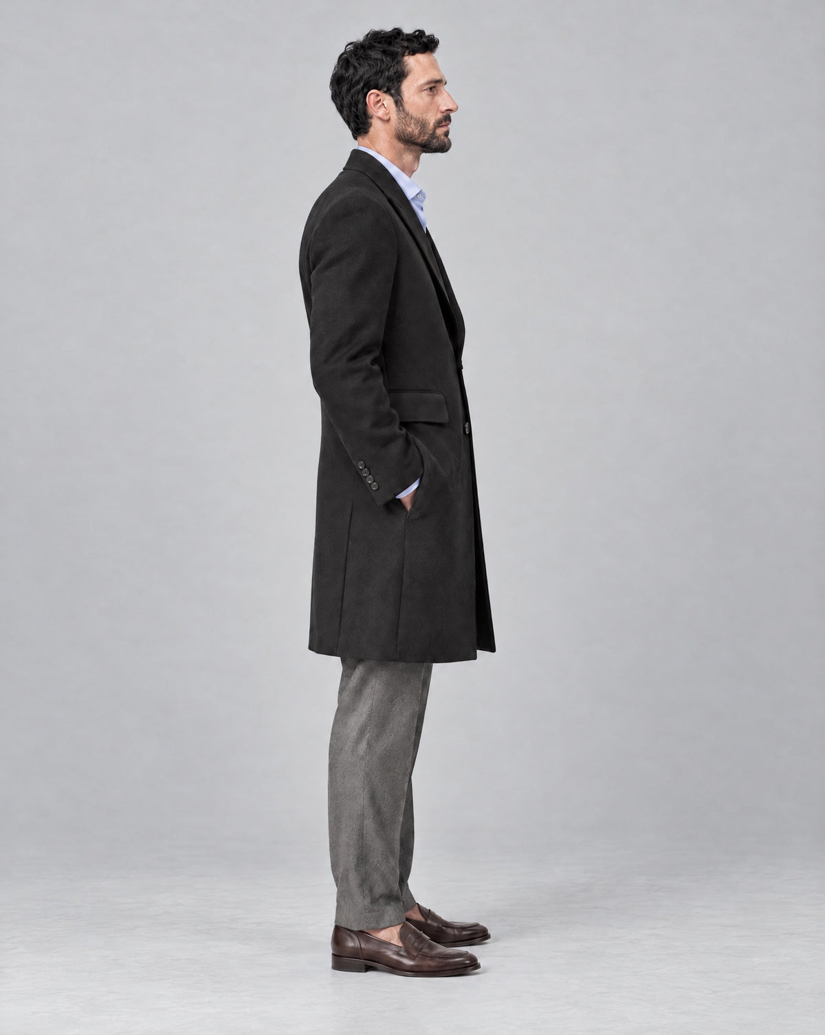 Gianni Feraud Overcoat Black