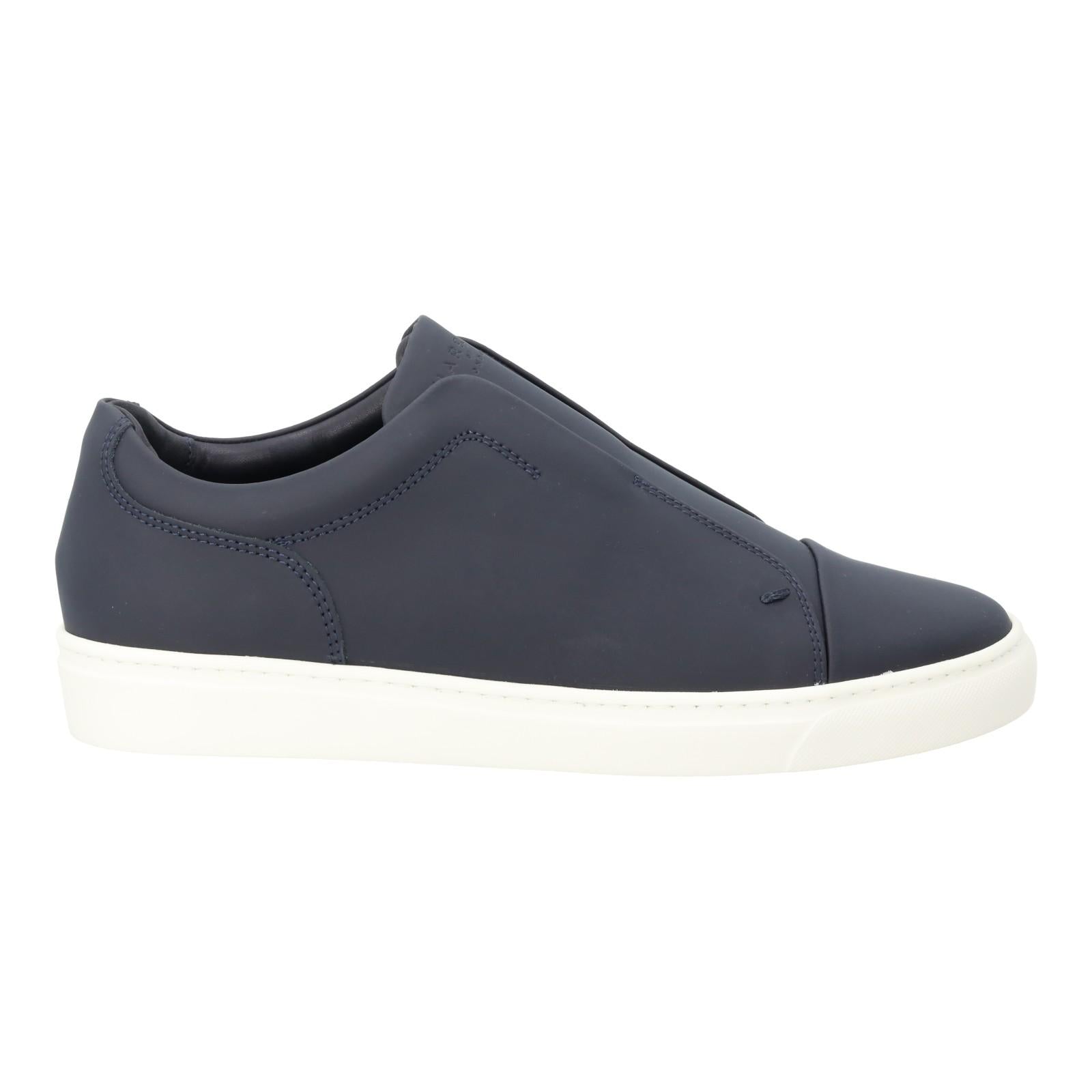 HARRY'S OF LONDON Arianne Trainer Low Top Navy/Alabaster-MALFORD OF LONDON SAVILE ROW MENSWEAR OUTLET