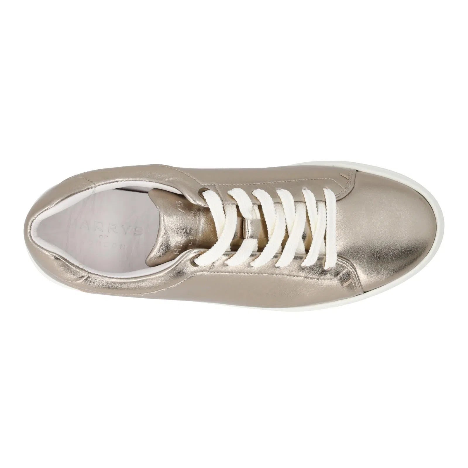 HARRY'S OF LONDON Grace Trainer Low Top Gold/Alabaster-MALFORD OF LONDON SAVILE ROW MENSWEAR OUTLET