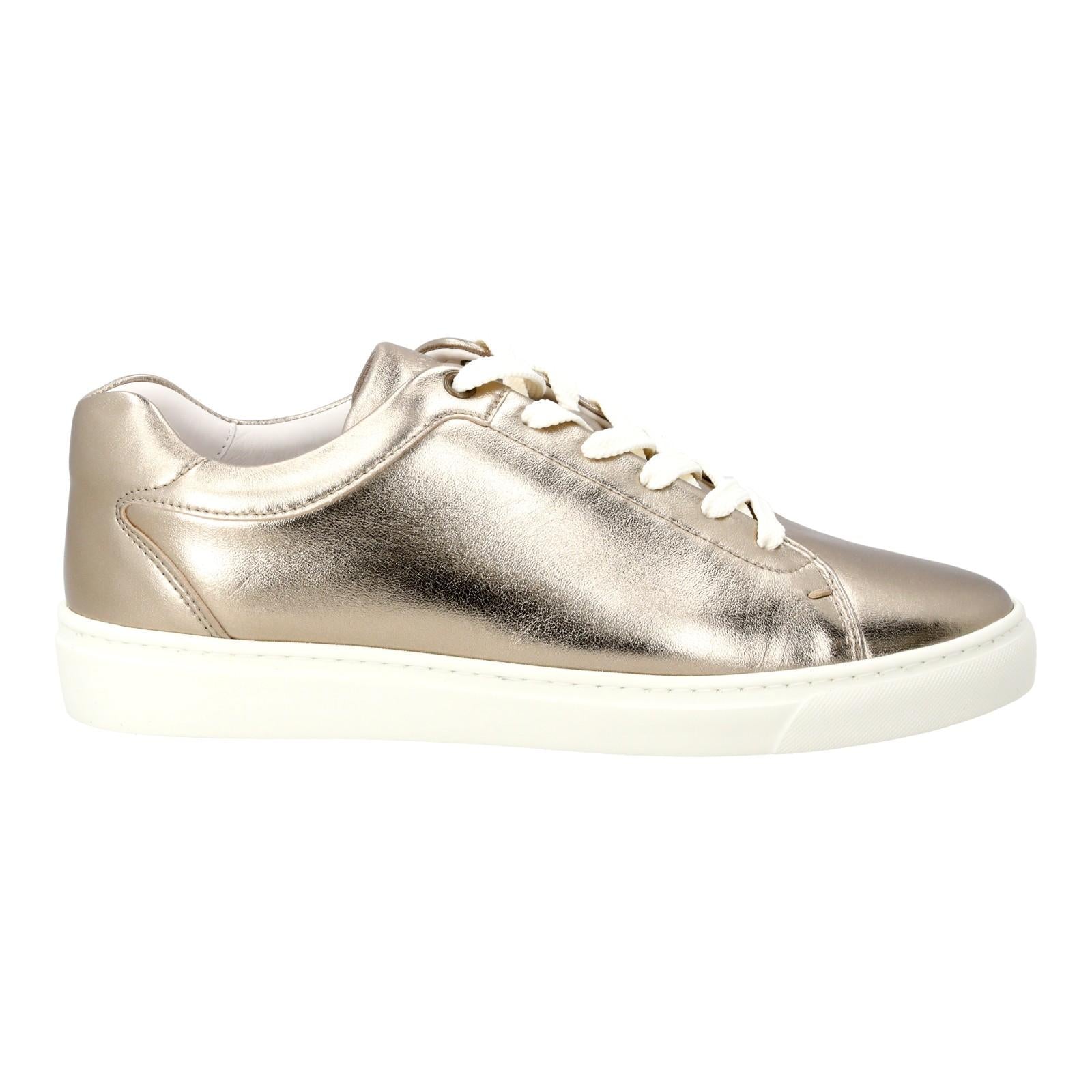 HARRY'S OF LONDON Grace Trainer Low Top Gold/Alabaster-MALFORD OF LONDON SAVILE ROW MENSWEAR OUTLET