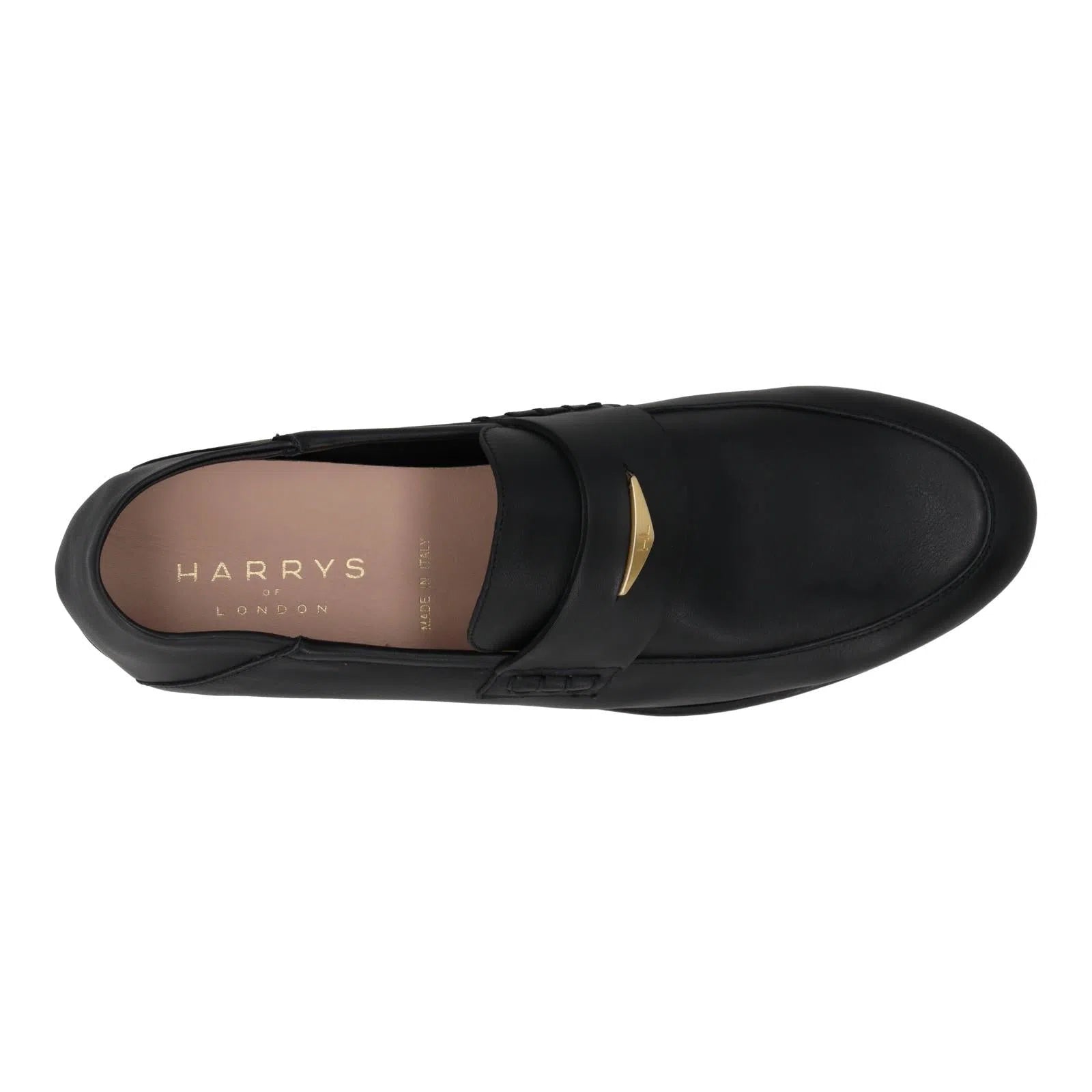 HARRY'S OF LONDON Lady Edward Moccasin Shoe Black-MALFORD OF LONDON SAVILE ROW MENSWEAR OUTLET