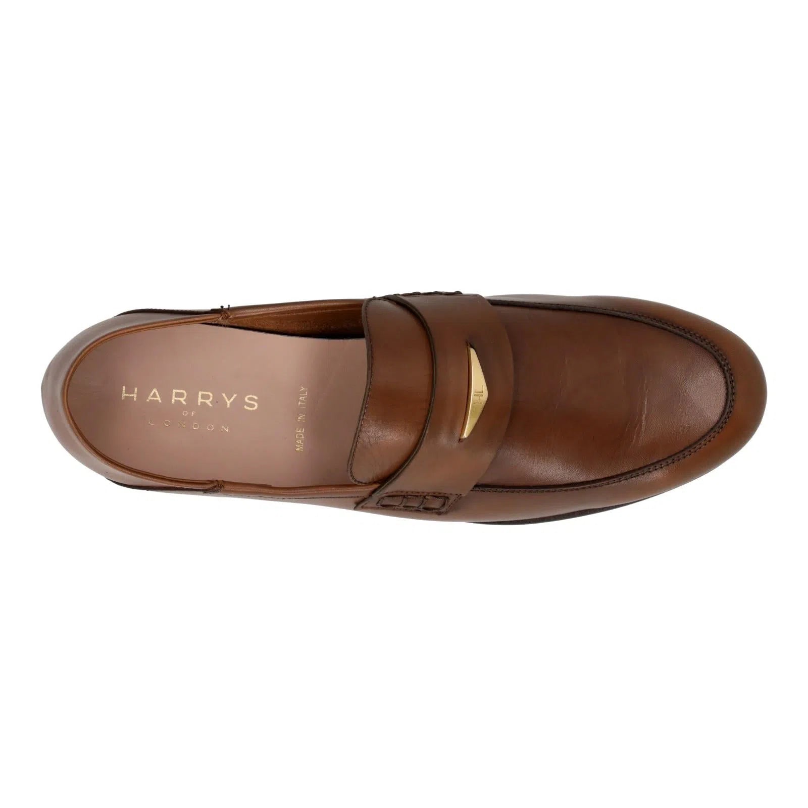 HARRY'S OF LONDON Lady Edward Moccasin Shoe Cigar-MALFORD OF LONDON SAVILE ROW MENSWEAR OUTLET