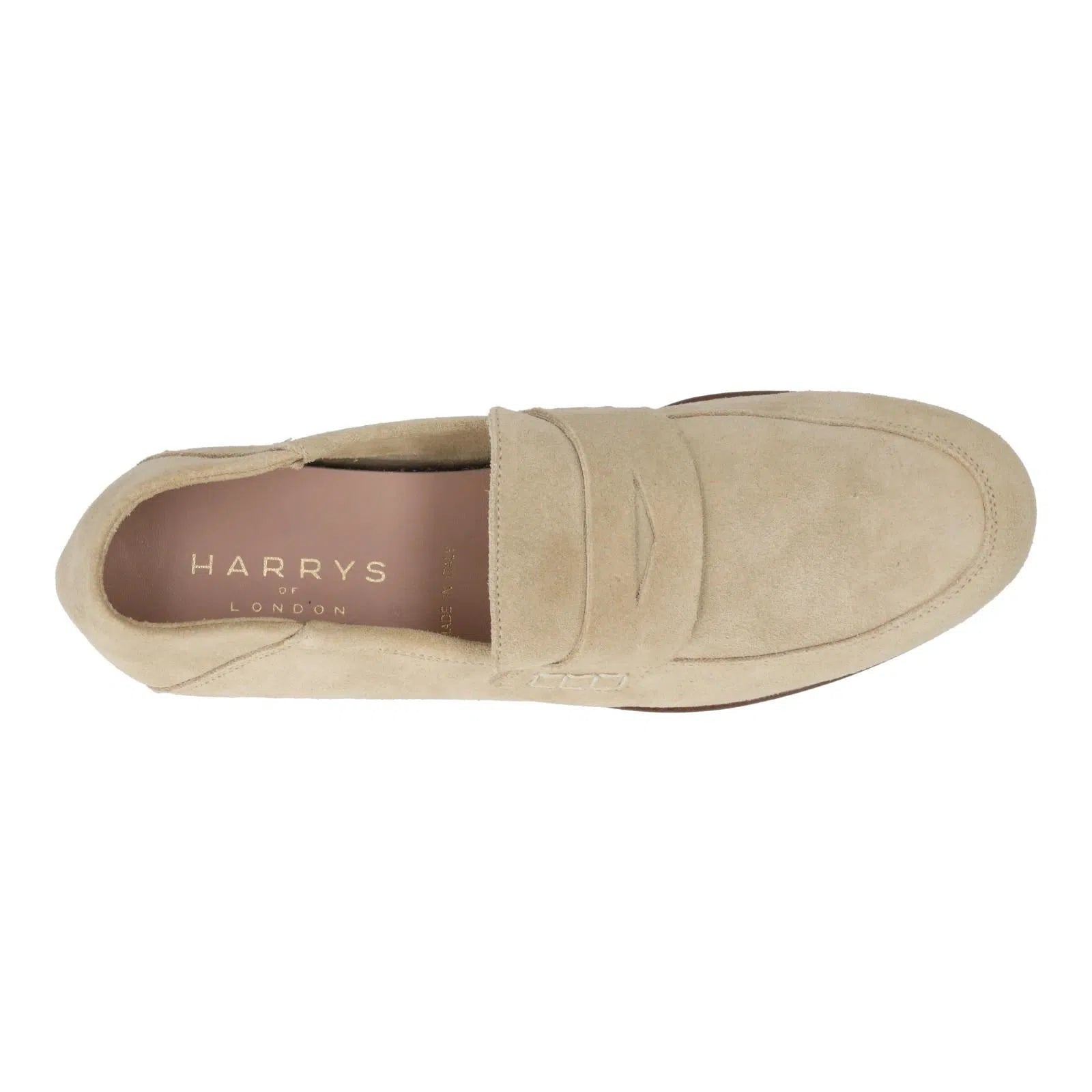 HARRY'S OF LONDON Lady Edward Moccasin Shoe Sand-MALFORD OF LONDON SAVILE ROW MENSWEAR OUTLET