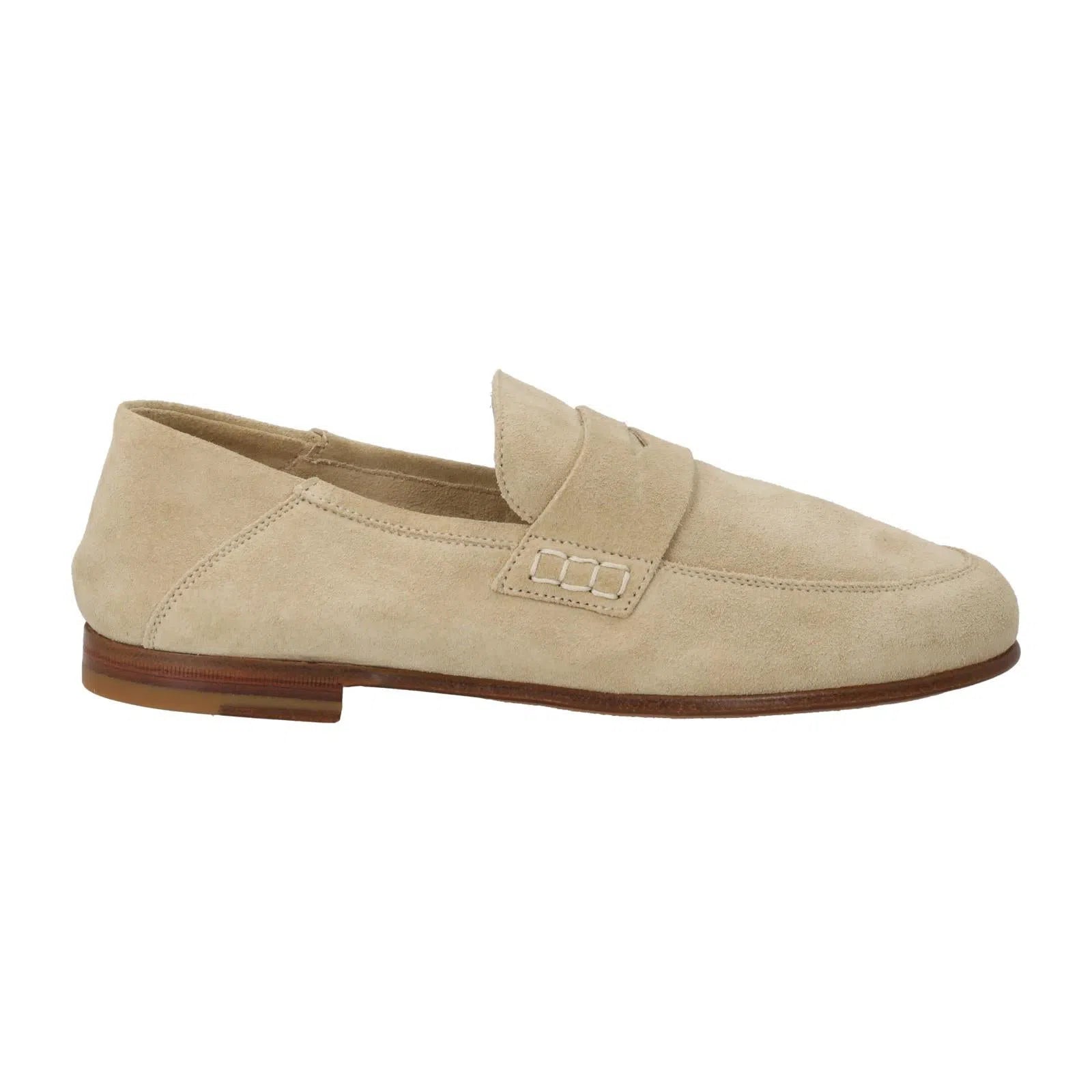 HARRY'S OF LONDON Lady Edward Moccasin Shoe Sand-MALFORD OF LONDON SAVILE ROW MENSWEAR OUTLET