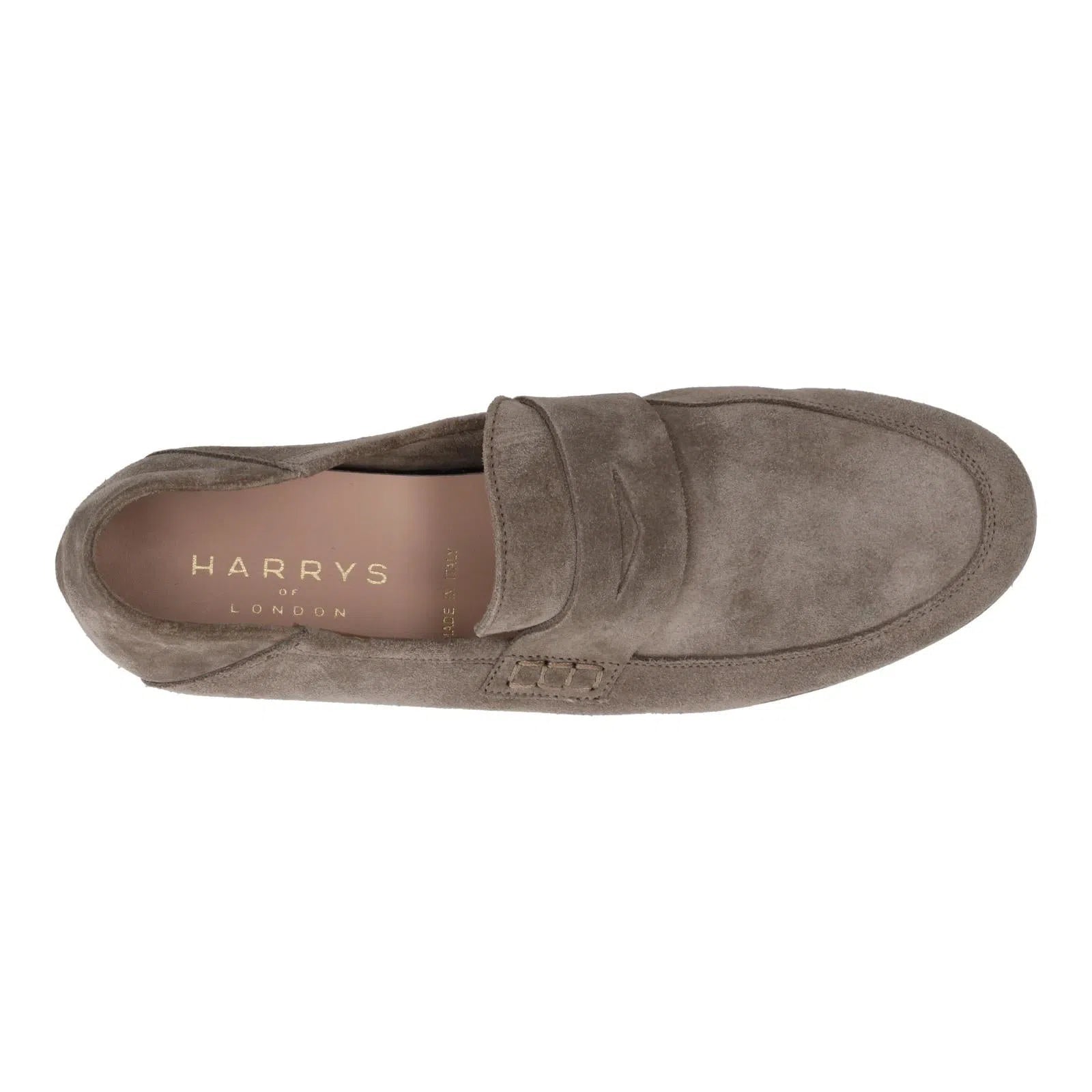 HARRY'S OF LONDON Lady Edward Moccasin Shoe Taupe-MALFORD OF LONDON SAVILE ROW MENSWEAR OUTLET