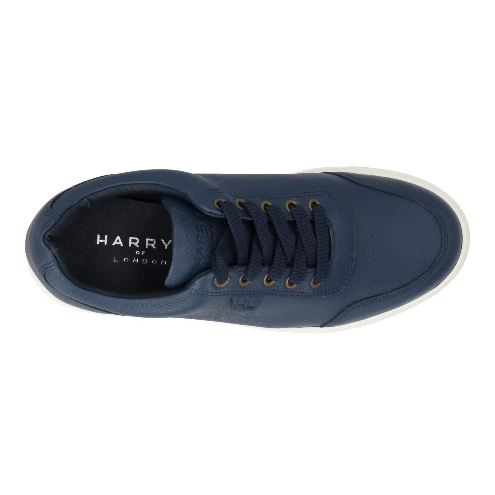 HARRY'S OF LONDON Nimbella HL Trainer Low Top Navy/Alabaster-MALFORD OF LONDON SAVILE ROW MENSWEAR OUTLET