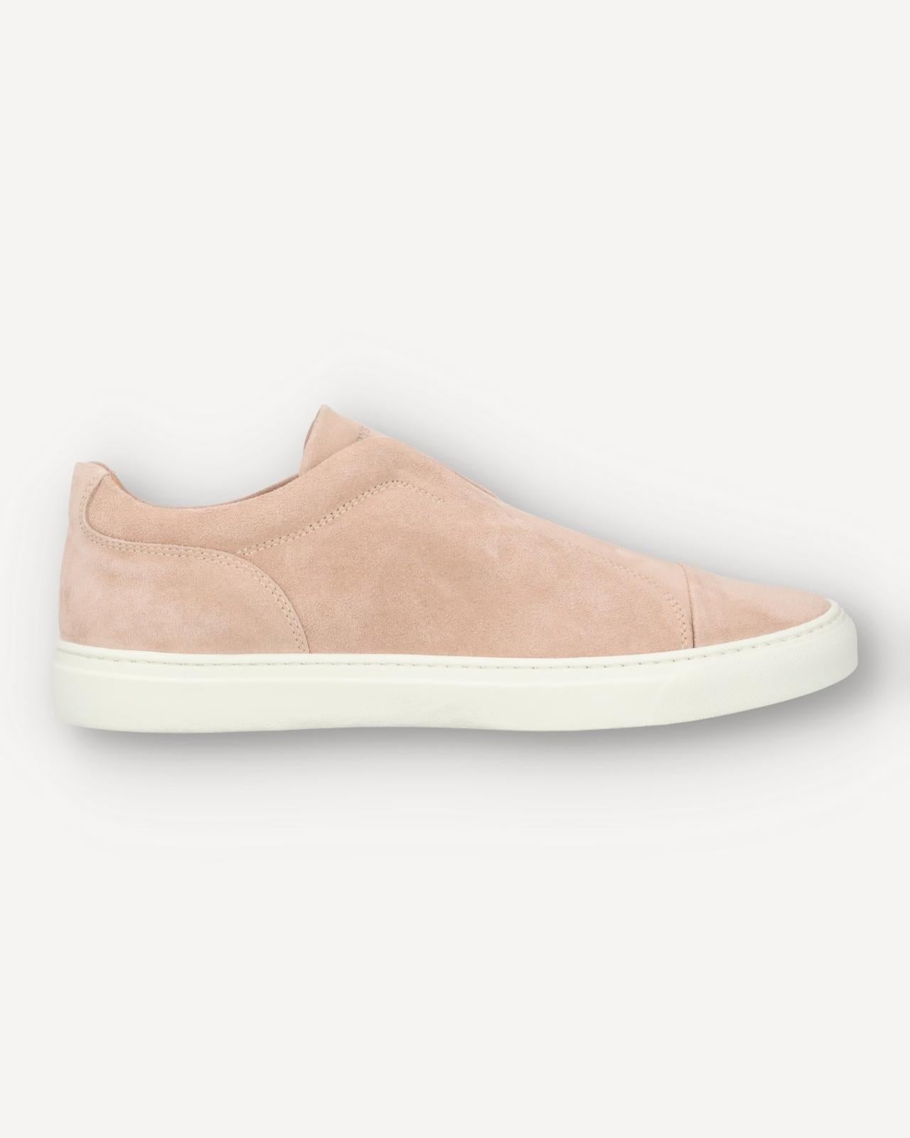 Harrys Of London Aaron Suede Trainer Blush-MALFORD OF LONDON SAVILE ROW MENSWEAR OUTLET