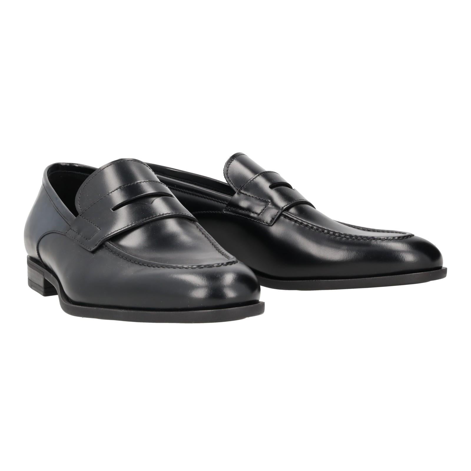 Harrys Of London Alex M Polished Calf Leather Loafer Dark Brown-MALFORD OF LONDON SAVILE ROW MENSWEAR OUTLET