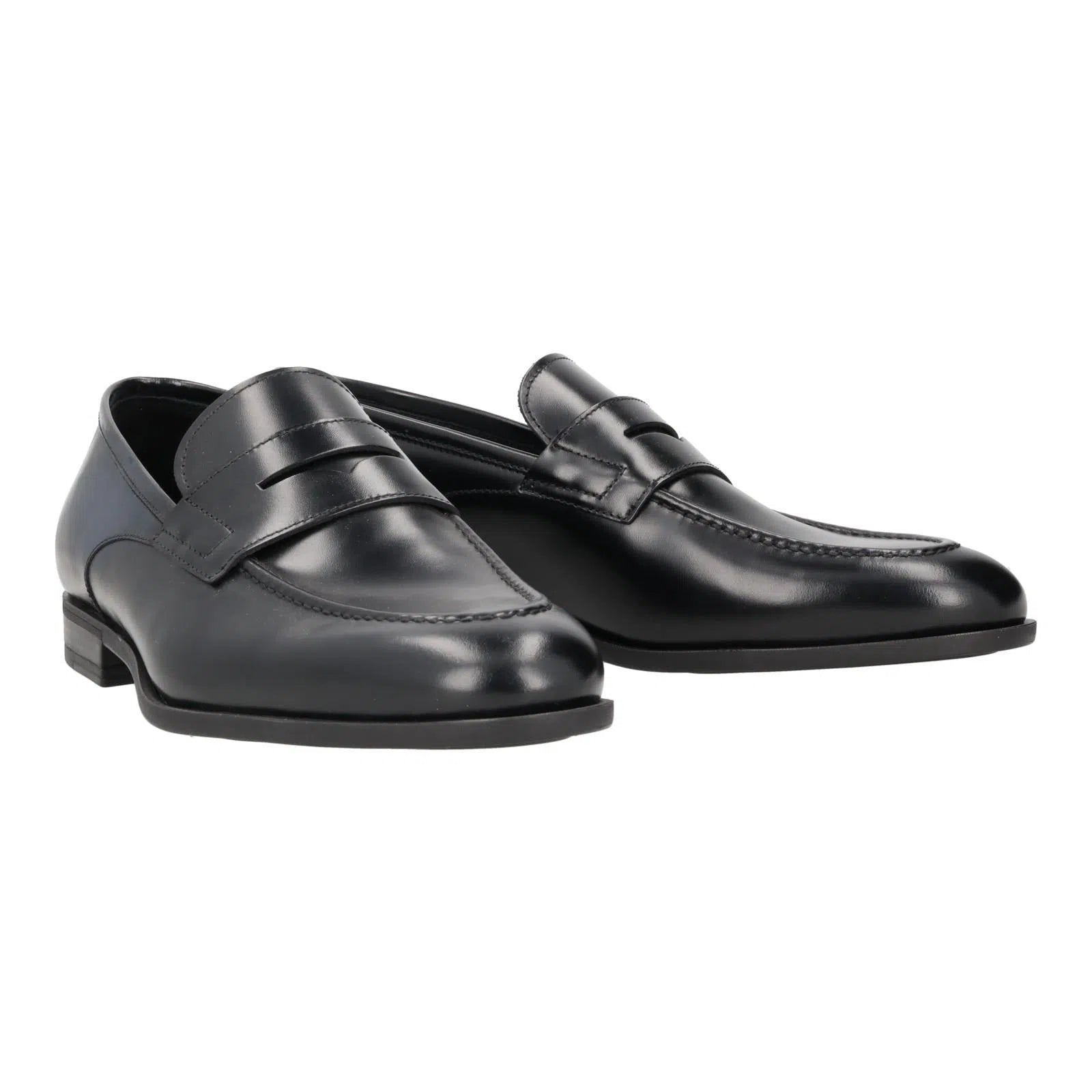 Harrys Of London Alex M Polished Calf Leather Loafer Dark Brown-MALFORD OF LONDON SAVILE ROW MENSWEAR OUTLET