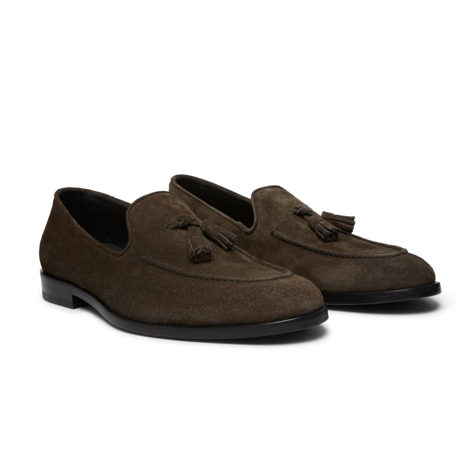 Harrys Of London Archer F Suede Loafer Moose-MALFORD OF LONDON SAVILE ROW MENSWEAR OUTLET