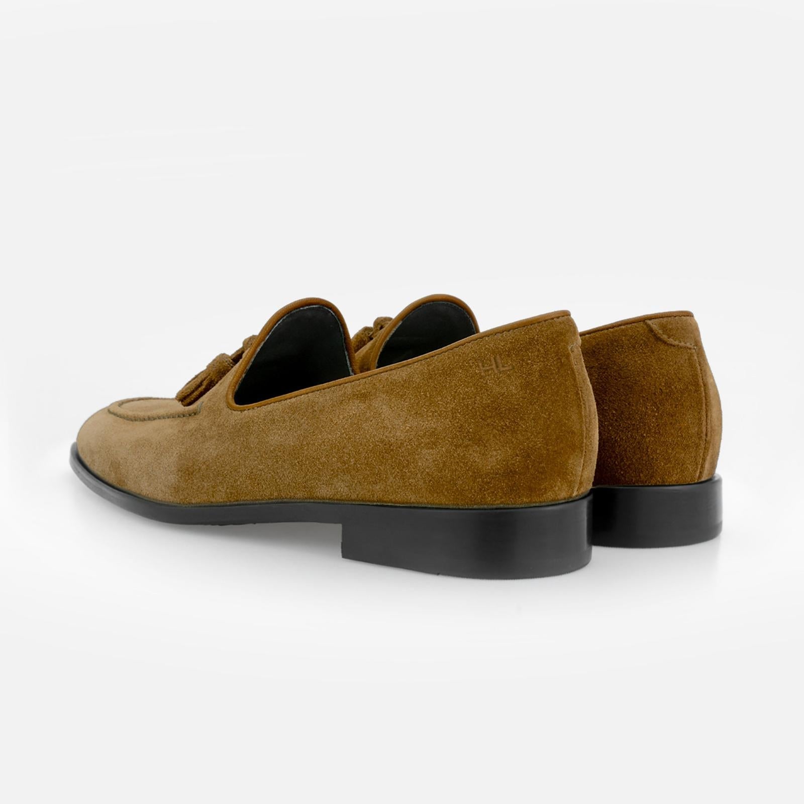 Harrys Of London Archer G Suede Shoe Chestnut-MALFORD OF LONDON SAVILE ROW MENSWEAR OUTLET