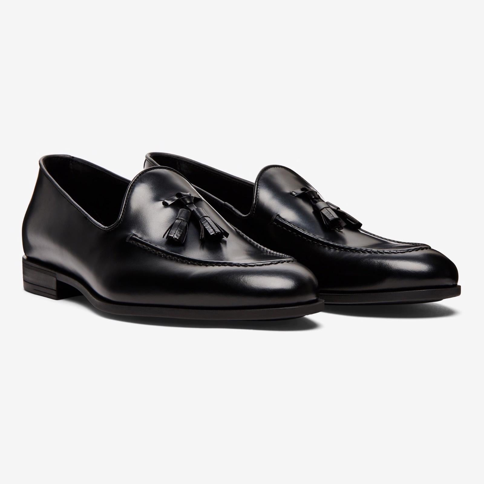 Harrys Of London Archie F Satin Calf Shoe Black-MALFORD OF LONDON SAVILE ROW MENSWEAR OUTLET