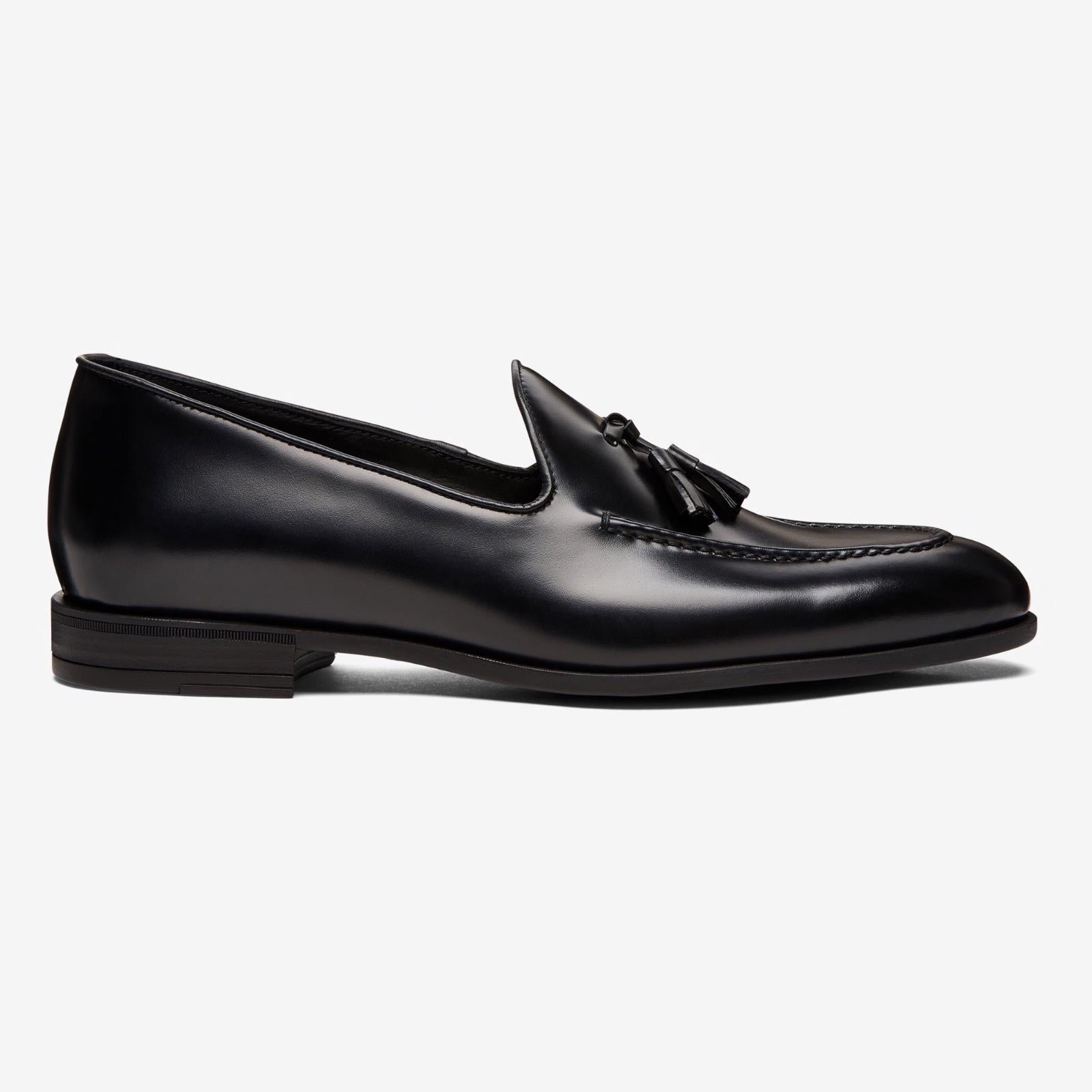 Harrys Of London Archie F Satin Calf Shoe Black-MALFORD OF LONDON SAVILE ROW MENSWEAR OUTLET