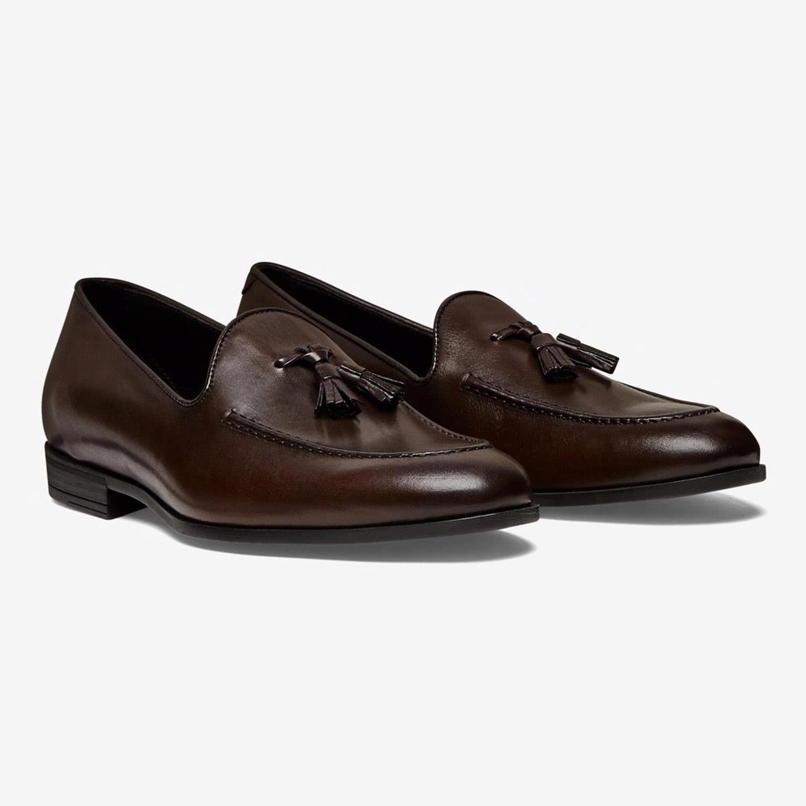 Harrys Of London Archie G Satin Calf Shoe Dark Brown