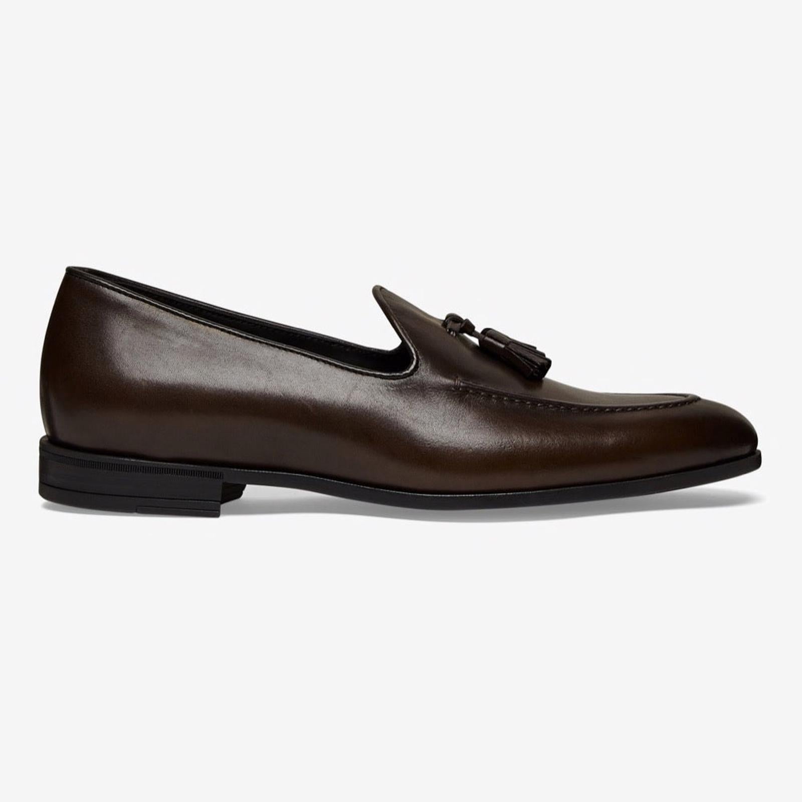 Harrys Of London Archie G Satin Calf Shoe Dark Brown