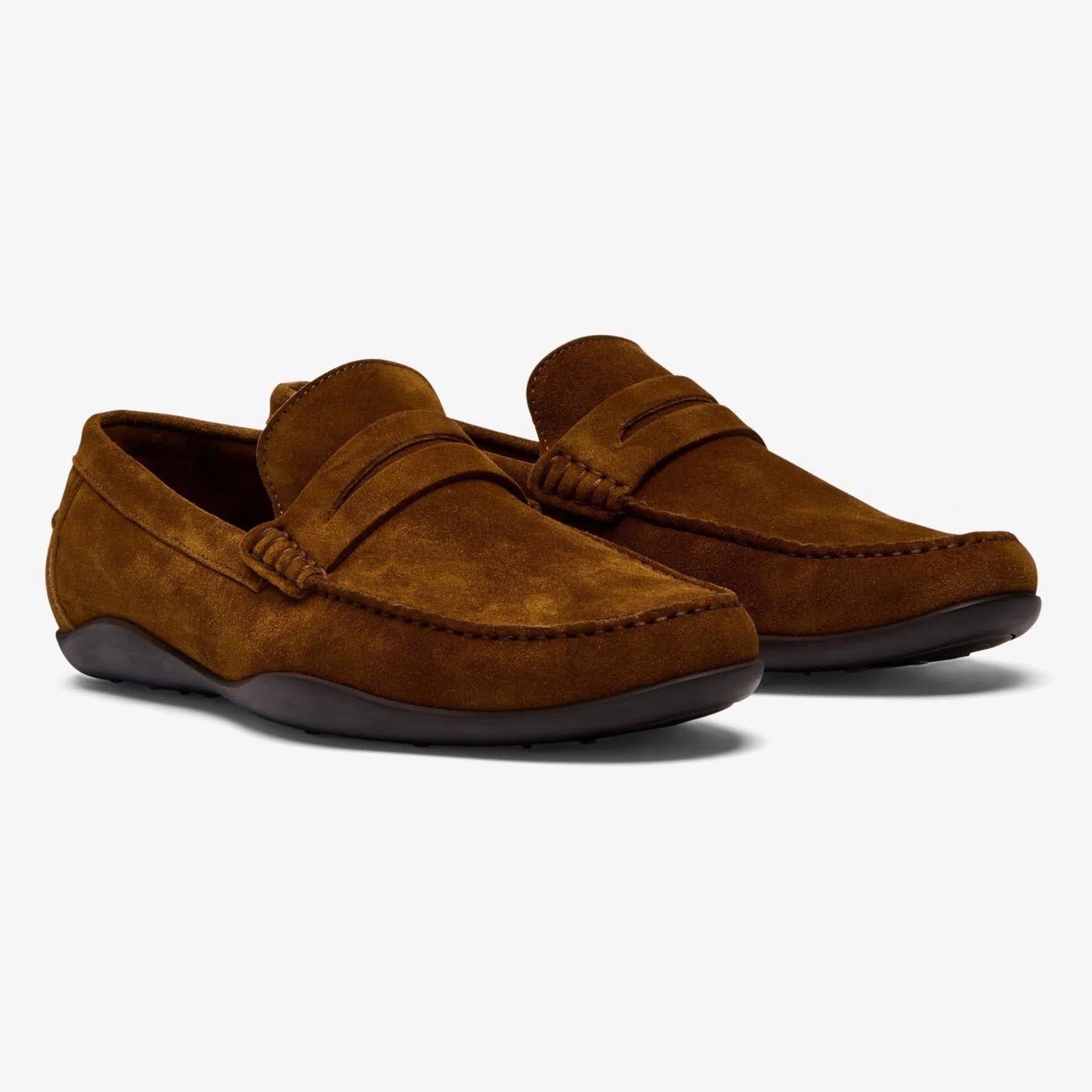 Harrys Of London Basel 3D F Kudu Loafer Tobacco-MALFORD OF LONDON SAVILE ROW MENSWEAR OUTLET