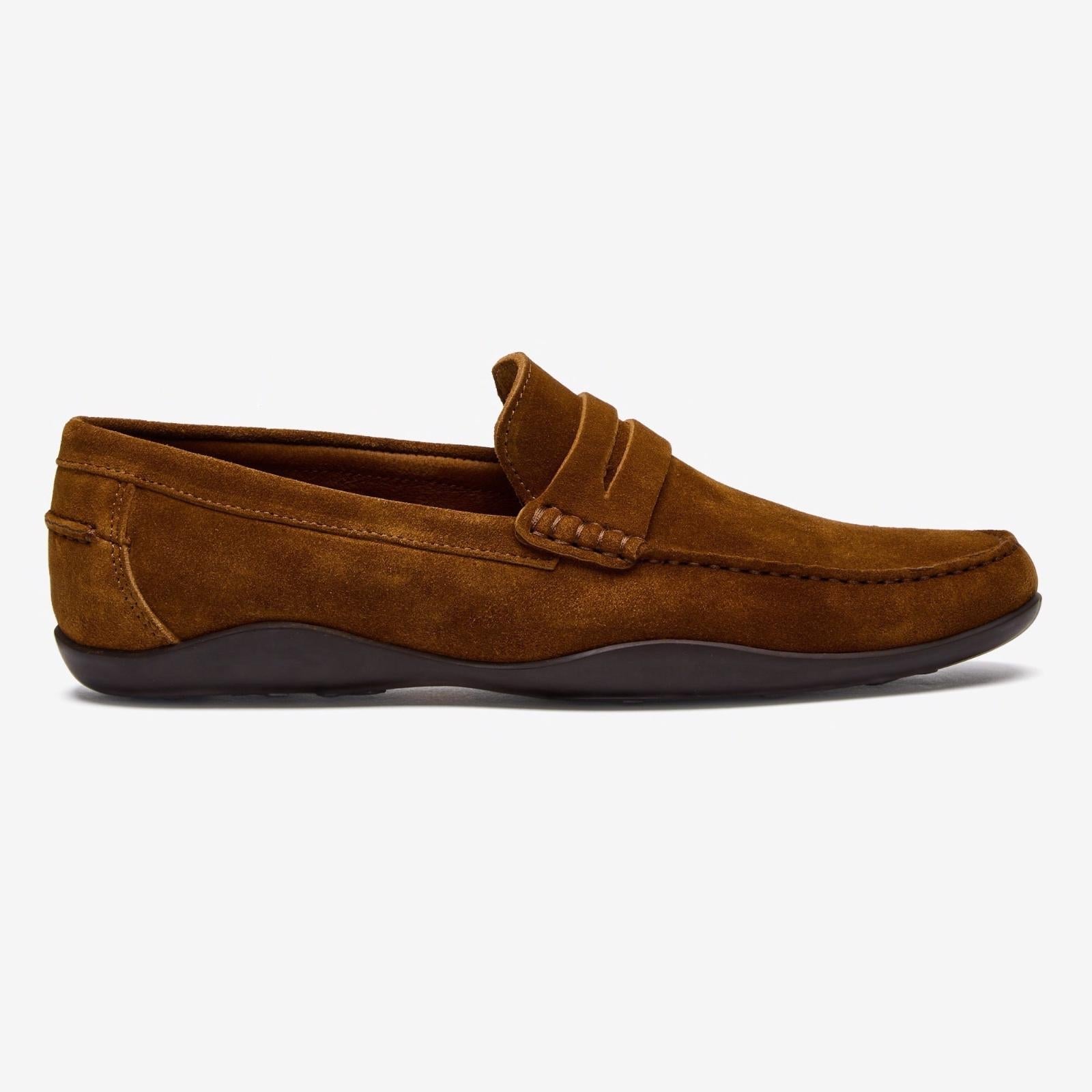 Harrys Of London Basel 3D F Kudu Loafer Tobacco-MALFORD OF LONDON SAVILE ROW MENSWEAR OUTLET