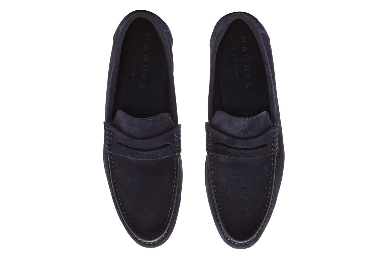 Harrys Of London Basel 4 Kudu Loafer Midnight-MALFORD OF LONDON SAVILE ROW MENSWEAR OUTLET