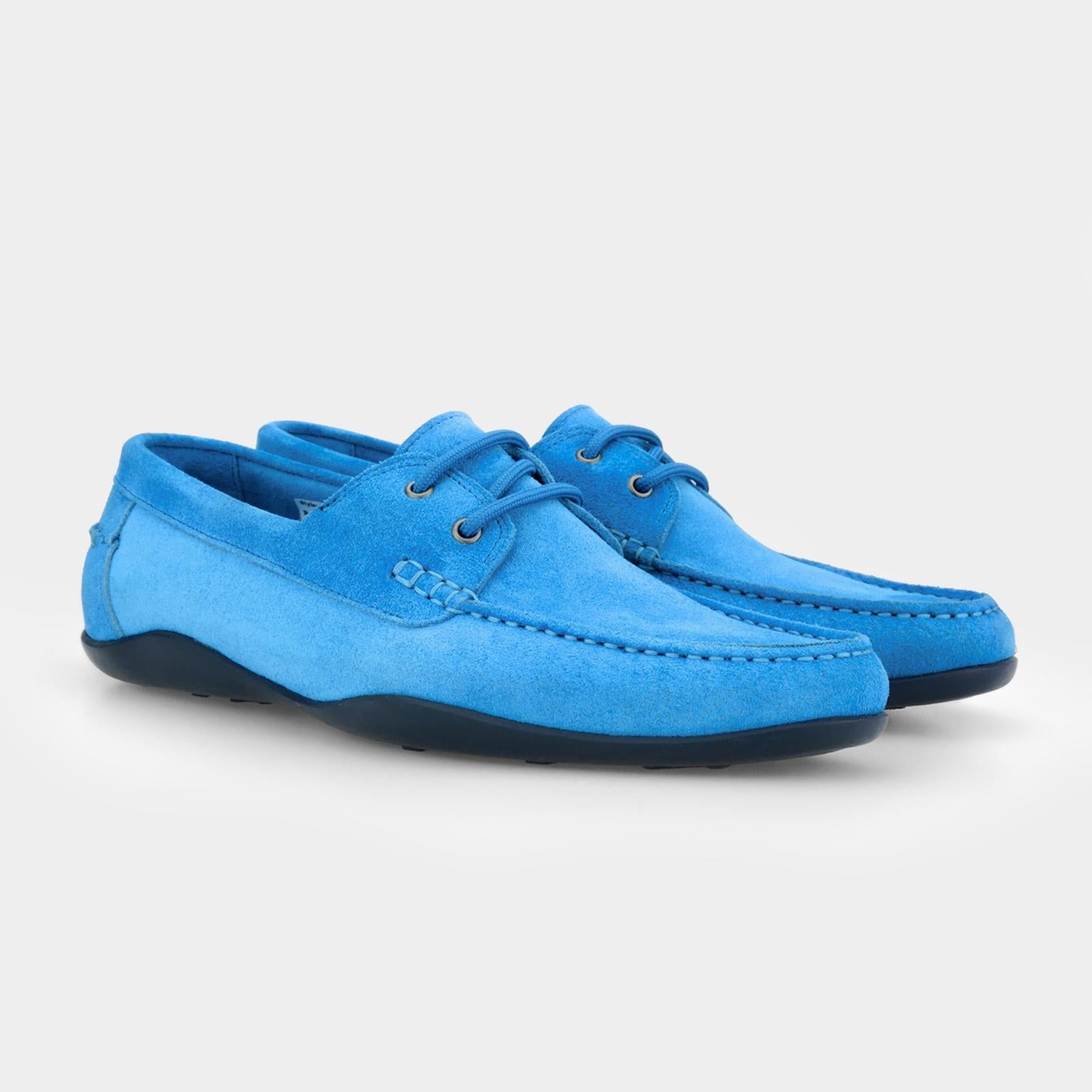 Harrys Of London Basel Deck Suede Shoe Sky Blue