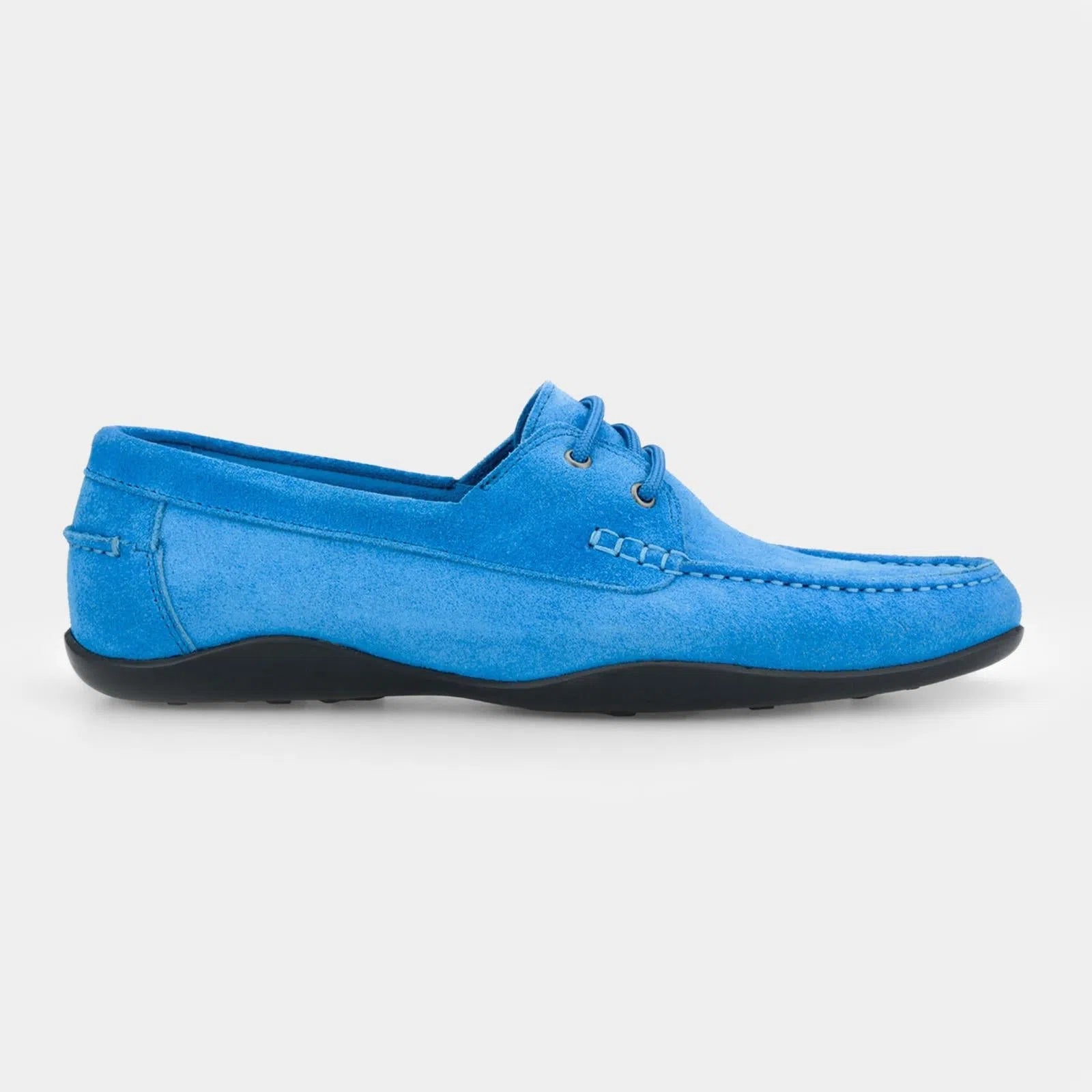 Harrys Of London Basel Deck Suede Shoe Sky Blue-MALFORD OF LONDON SAVILE ROW MENSWEAR OUTLET