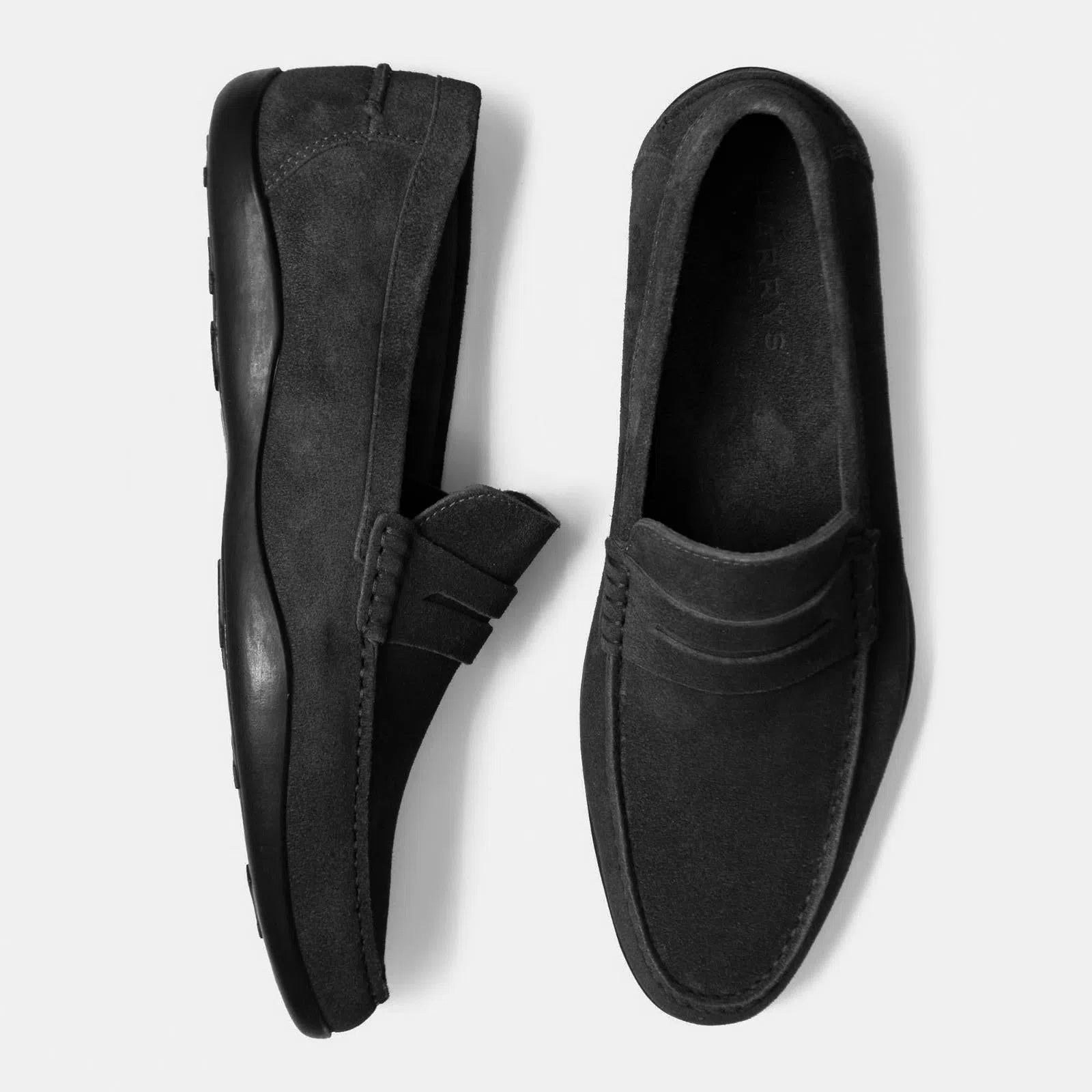 Harrys Of London Basel G Kudu Shoe Black-MALFORD OF LONDON SAVILE ROW MENSWEAR OUTLET