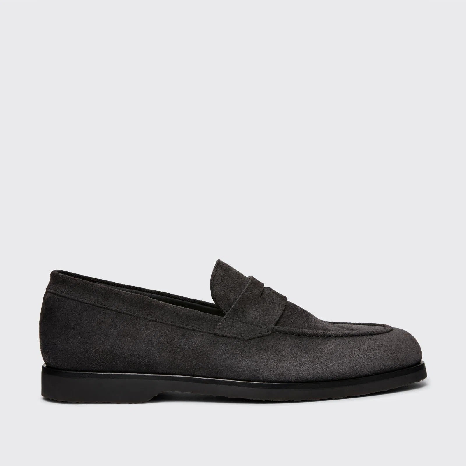 Harrys Of London Beck G Suede Shoe Charcoal-MALFORD OF LONDON SAVILE ROW MENSWEAR OUTLET