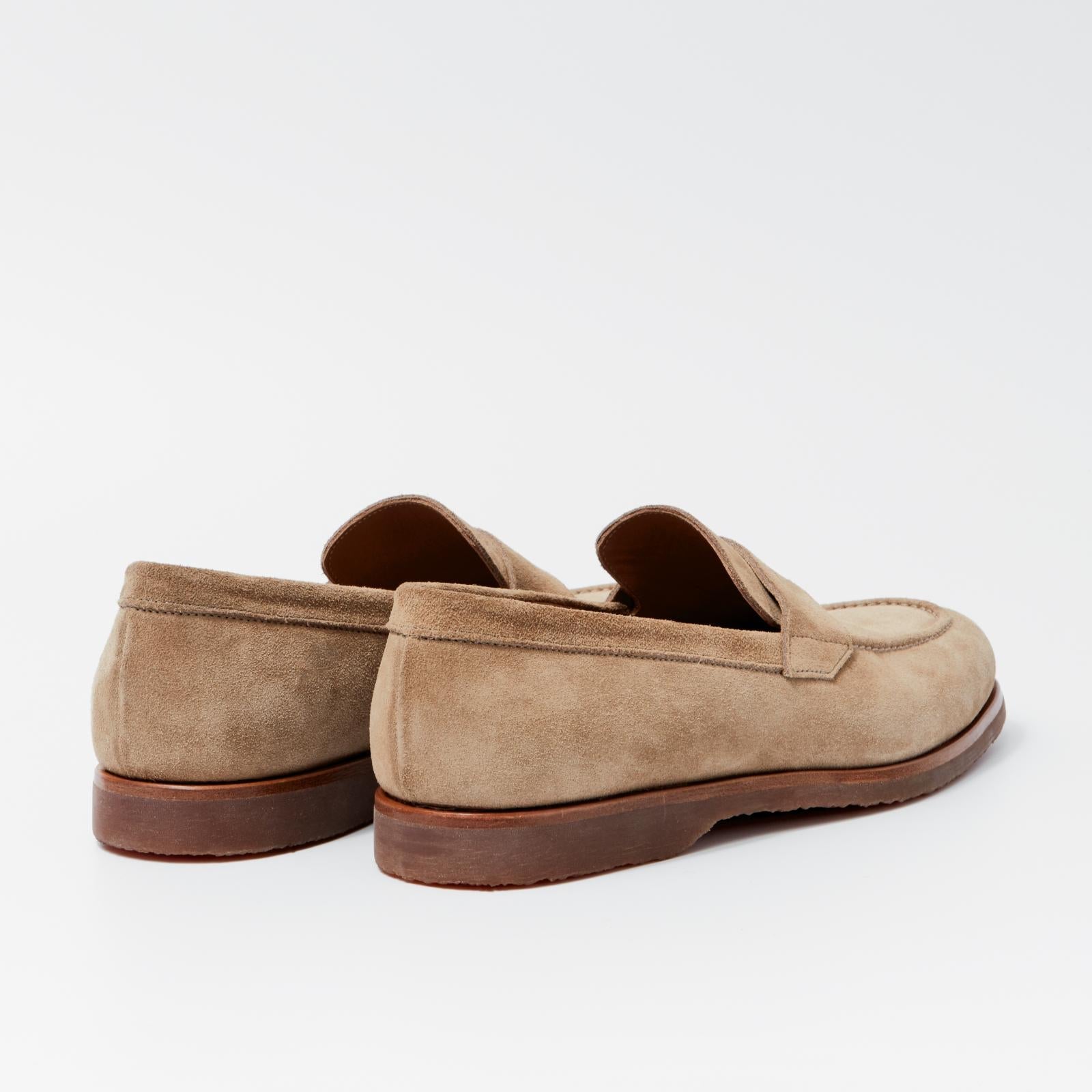 Harrys Of London Beck G Suede Shoe Cork Crepe-MALFORD OF LONDON SAVILE ROW MENSWEAR OUTLET