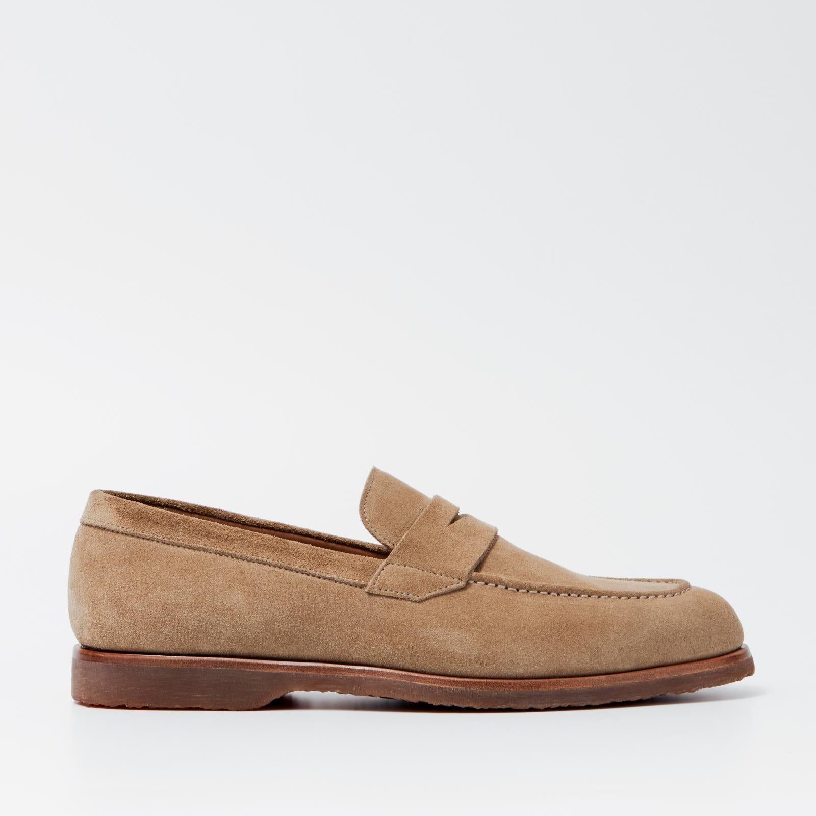 Harrys Of London Beck G Suede Shoe Cork Crepe-MALFORD OF LONDON SAVILE ROW MENSWEAR OUTLET