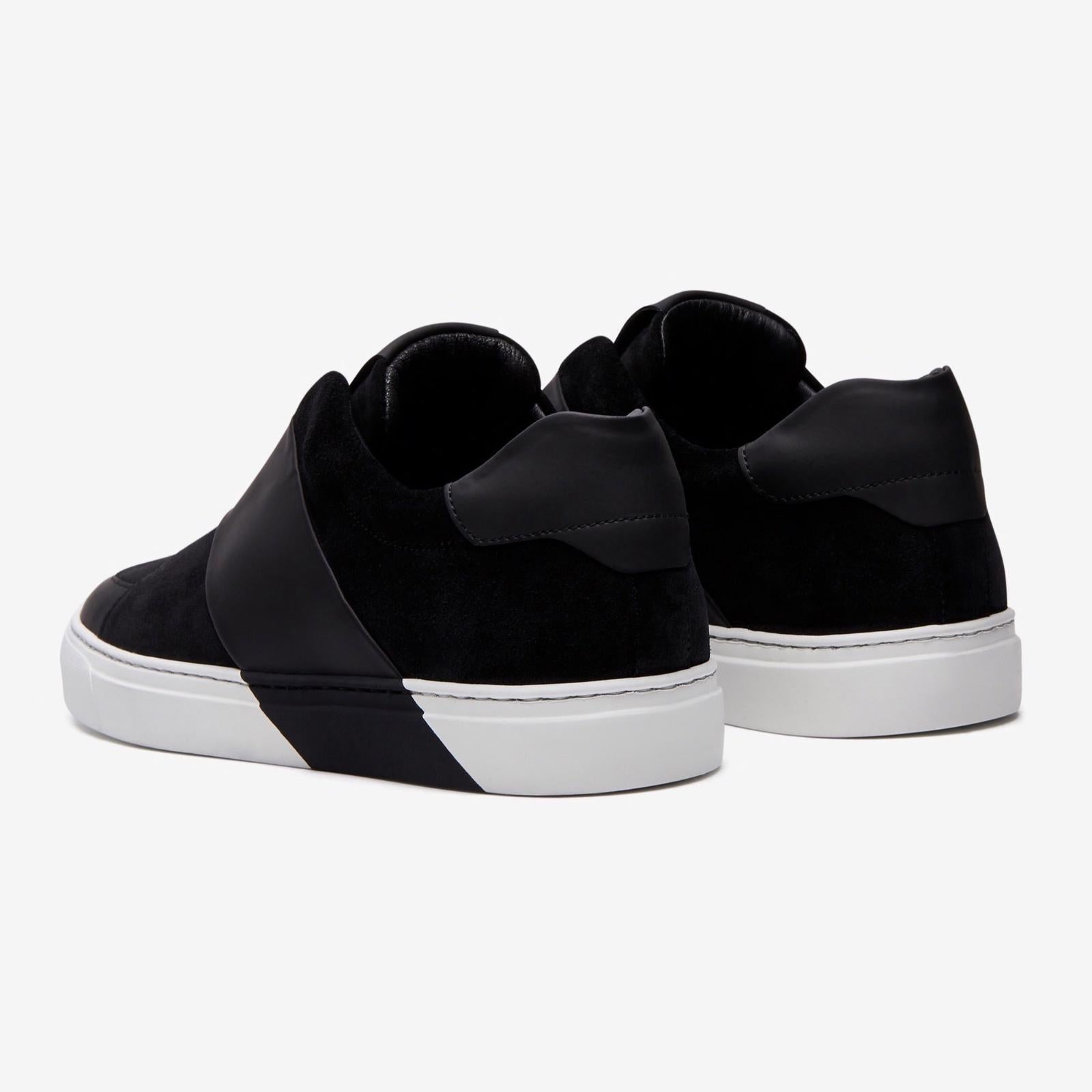 Harrys Of London Bolt Suede/Tech Leather Trainer Anthracite