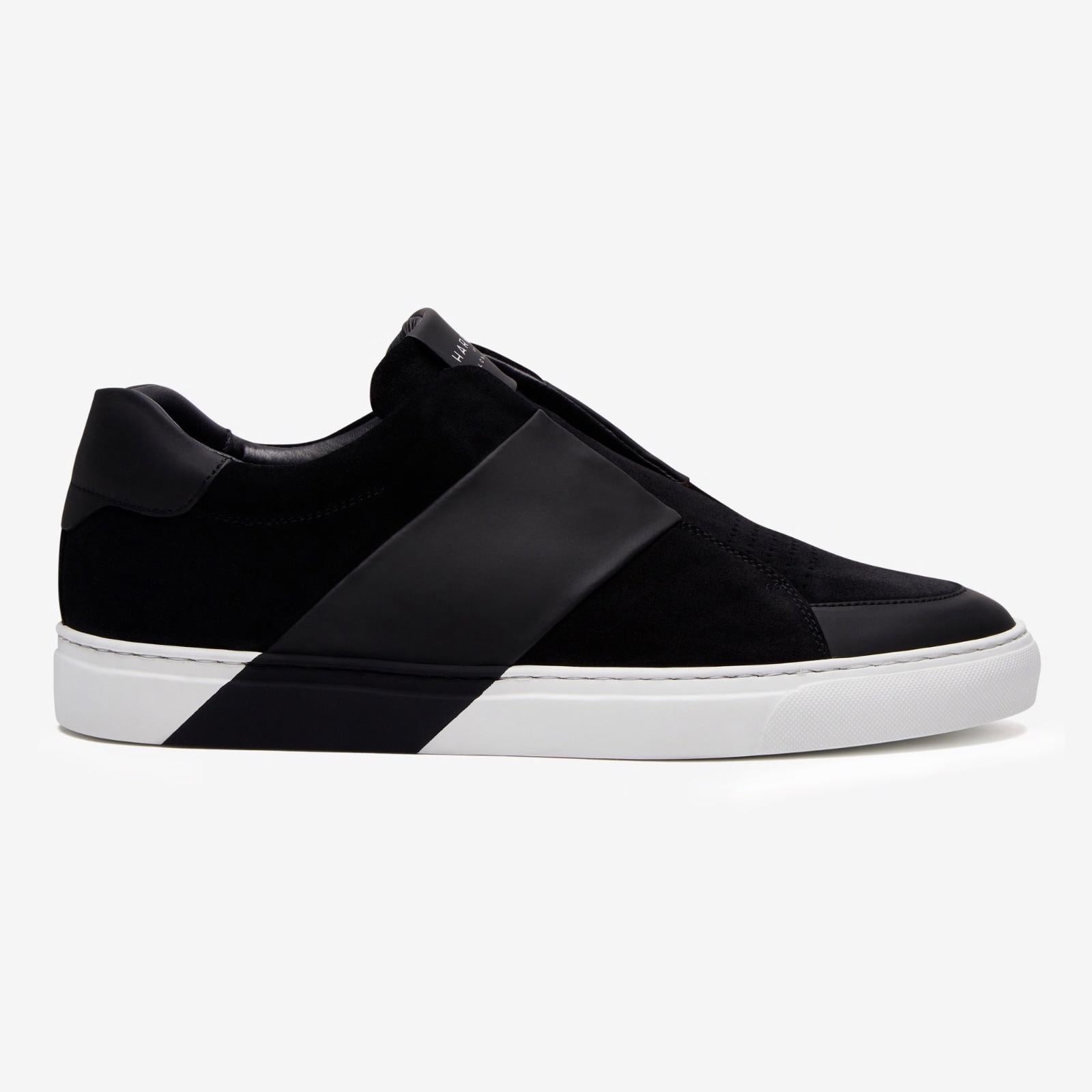 Harrys Of London Bolt Suede/Tech Leather Trainer Anthracite