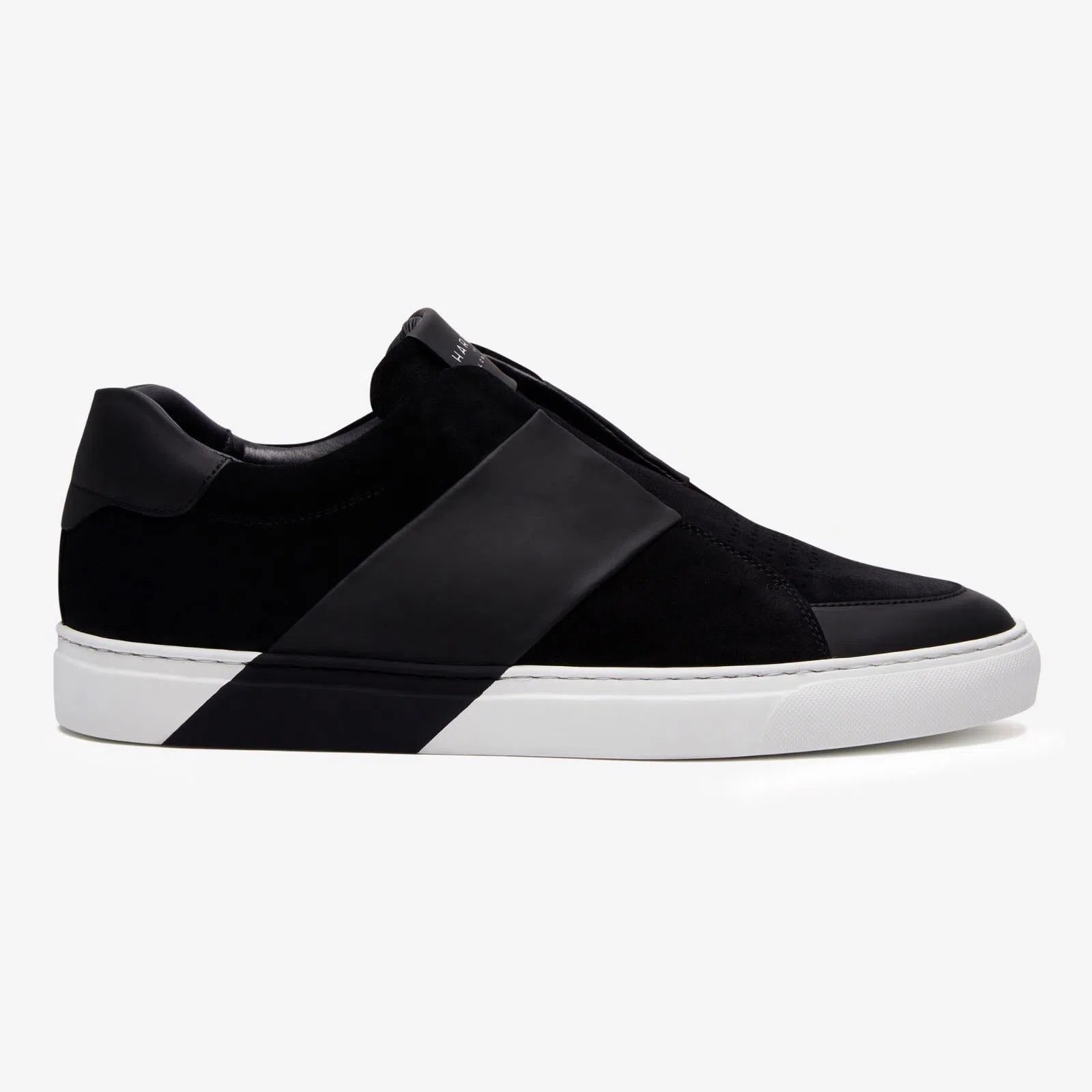 Harrys Of London Bolt Suede/Tech Leather Trainer Anthracite-MALFORD OF LONDON SAVILE ROW MENSWEAR OUTLET