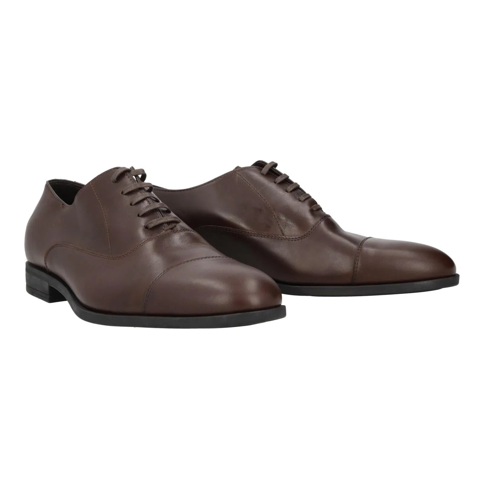 Harrys Of London Charles R Polished Leather Derby Shoe Dark Brown-MALFORD OF LONDON SAVILE ROW MENSWEAR OUTLET