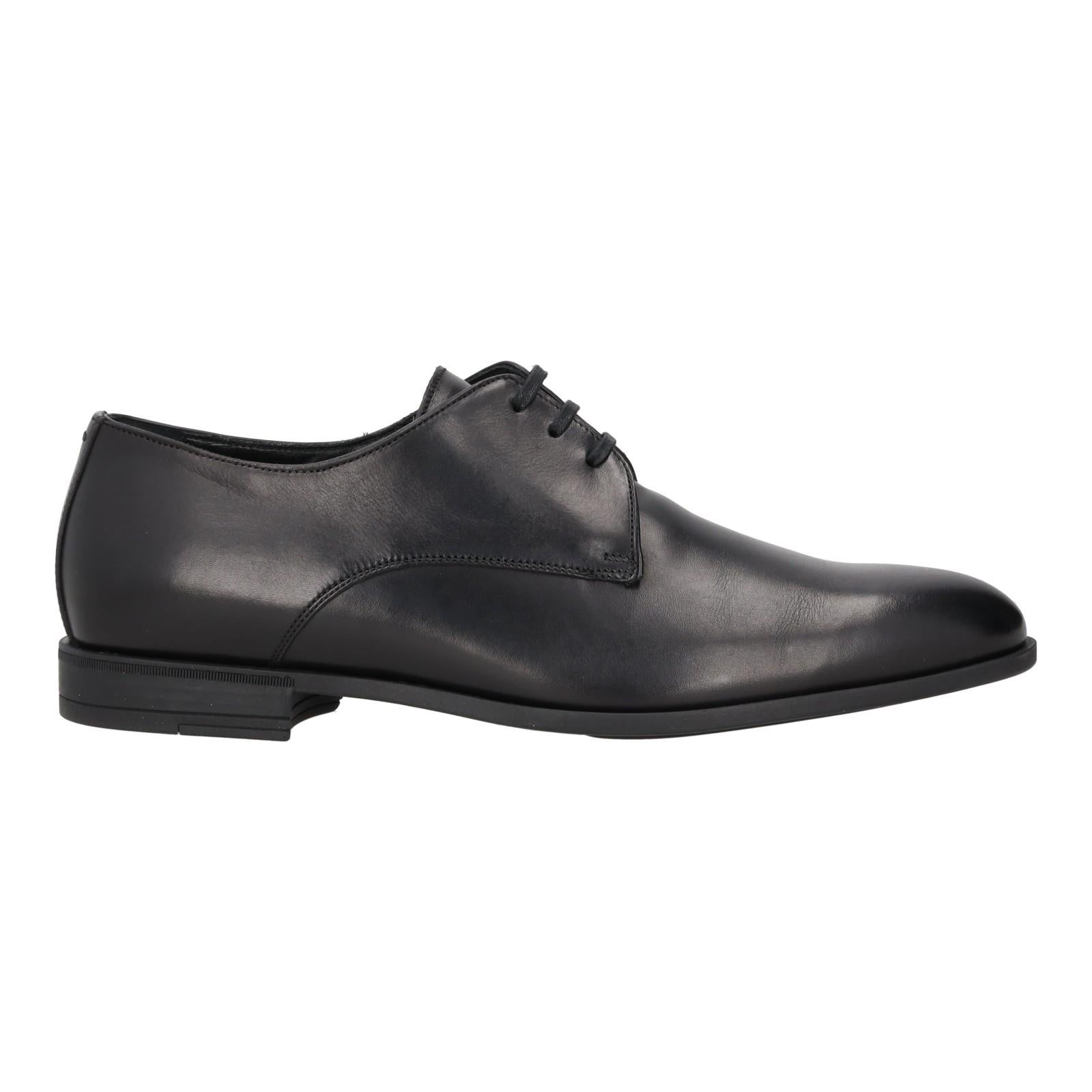 Harrys Of London Christopher R Polished Leather Derby Shoe Black-MALFORD OF LONDON SAVILE ROW MENSWEAR OUTLET