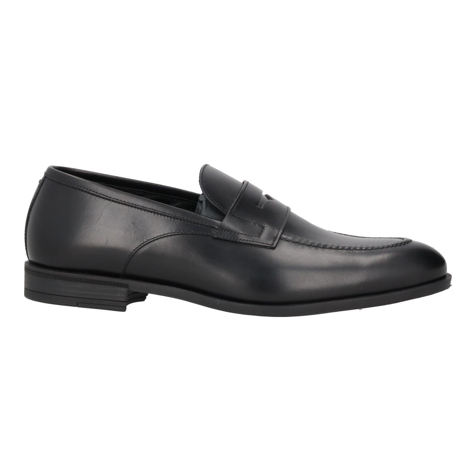 Harrys Of London Clive F Polished Leather Loafer Black-MALFORD OF LONDON SAVILE ROW MENSWEAR OUTLET