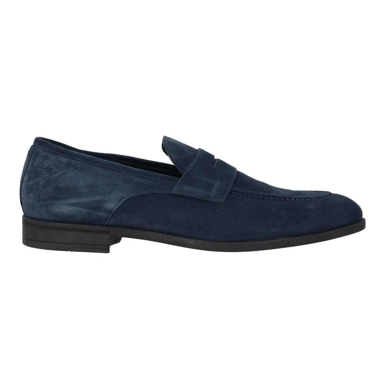 Harrys Of London Clive R Suede Navy Agosto Rubber Sole Black-MALFORD OF LONDON SAVILE ROW MENSWEAR OUTLET