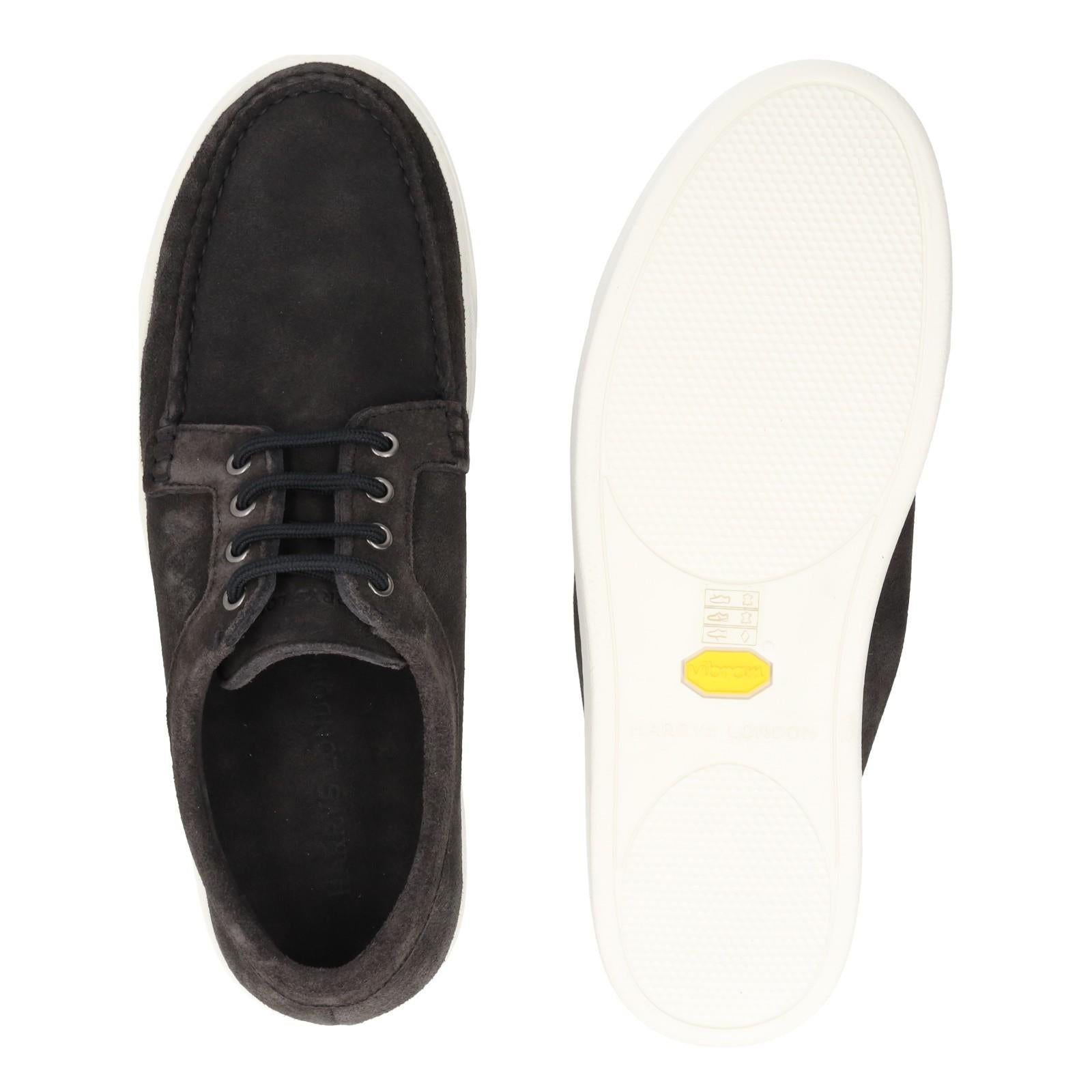 Harrys Of London Dalby Kudu Charcoal Trainer Honey-MALFORD OF LONDON SAVILE ROW MENSWEAR OUTLET